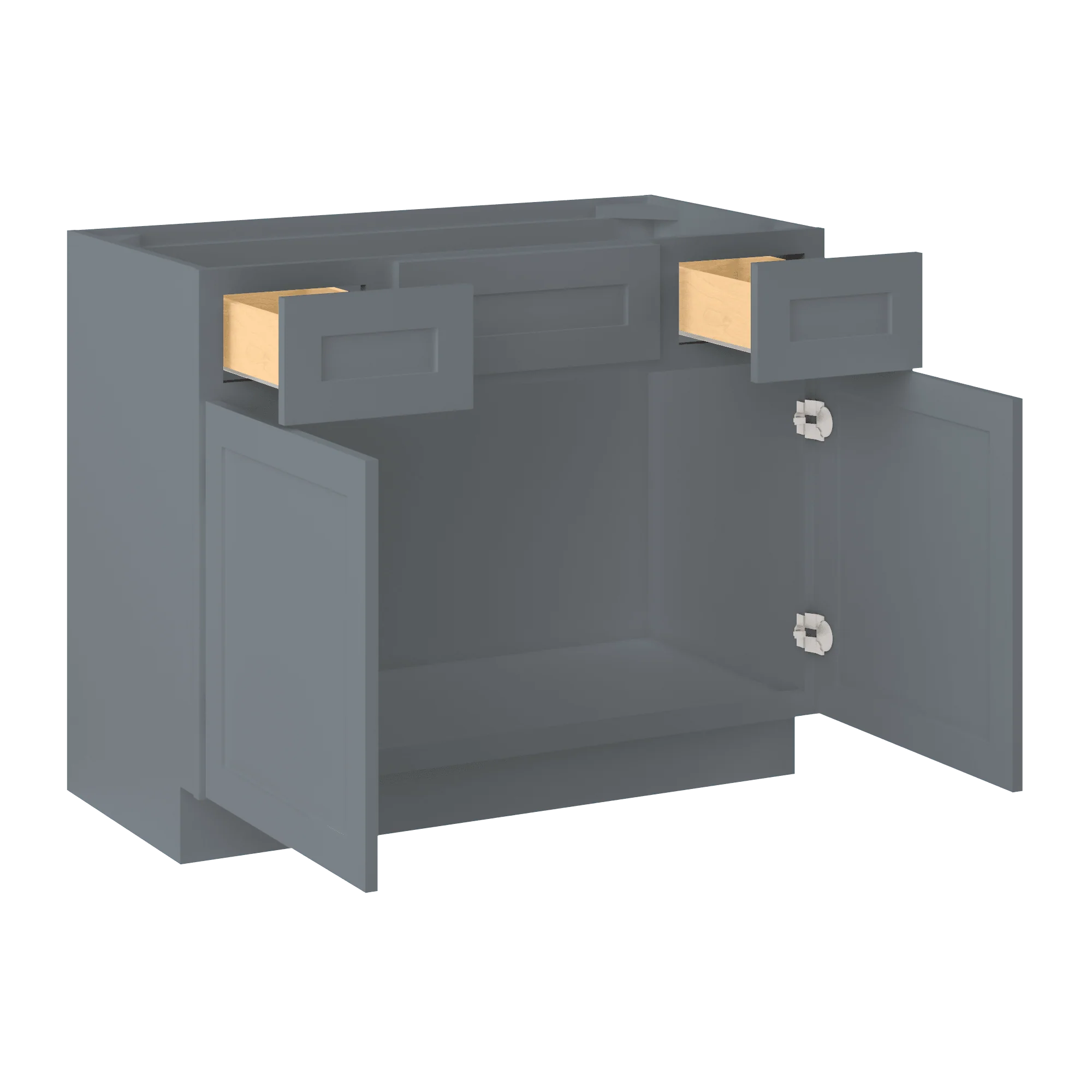 42 W x 21 D x 34.5 H Vanity Sink Base Cabinet - Colonial Gray - Image 6
