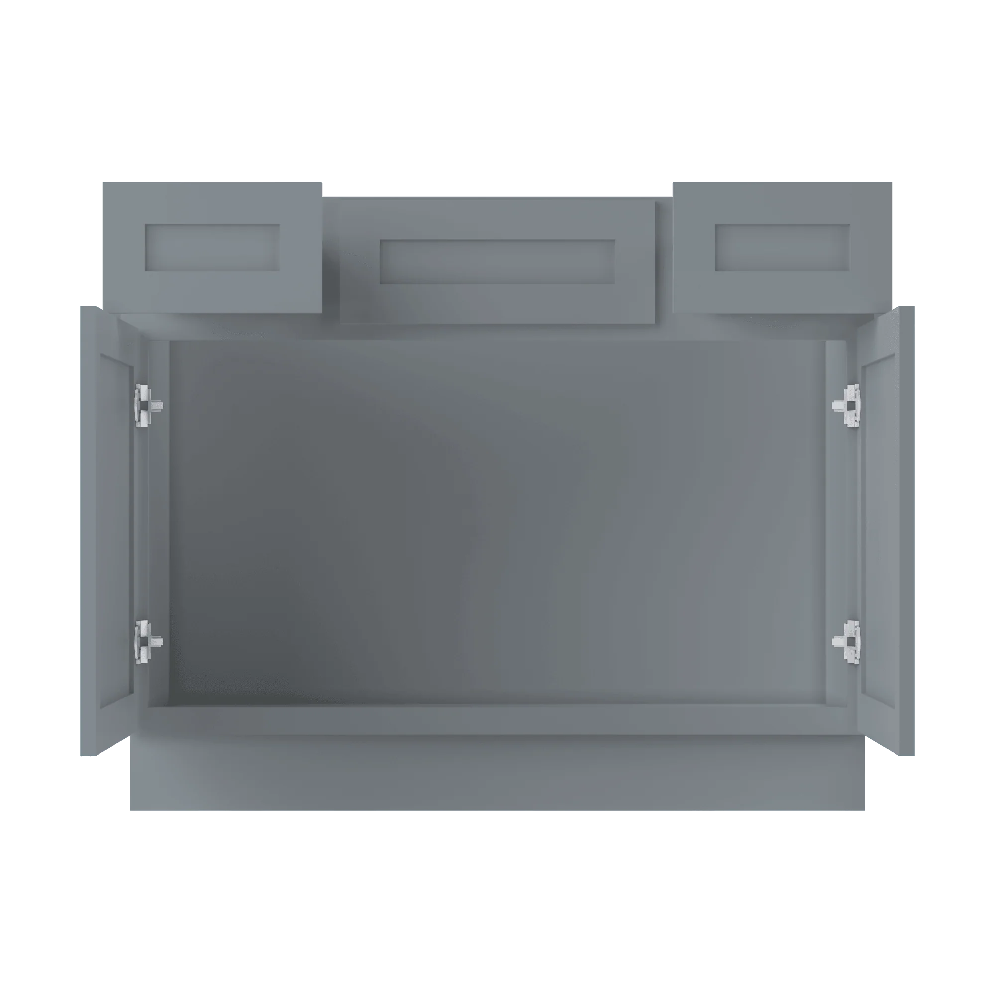 42 W x 21 D x 34.5 H Vanity Sink Base Cabinet - Colonial Gray - Image 7