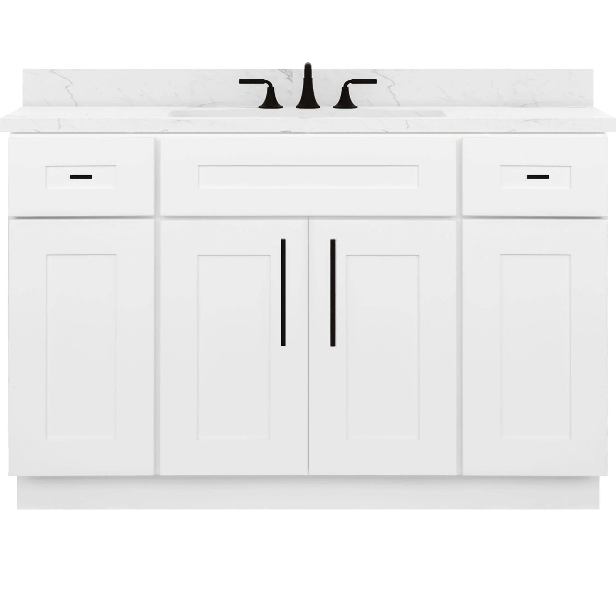 48 W x 21 D x 34.5 H Vanity Sink Base Cabinet - Alpina White