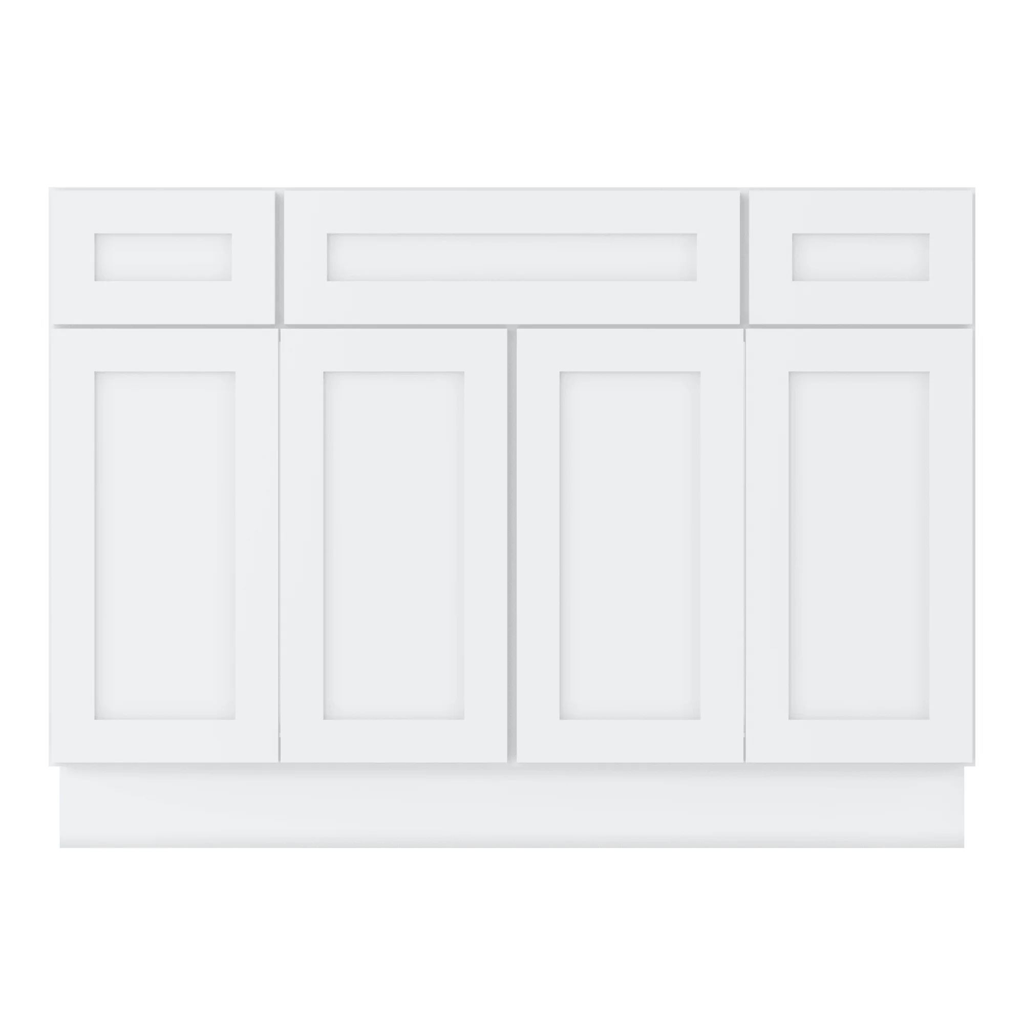48 W x 21 D x 34.5 H Vanity Sink Base Cabinet - Alpina White - Image 4