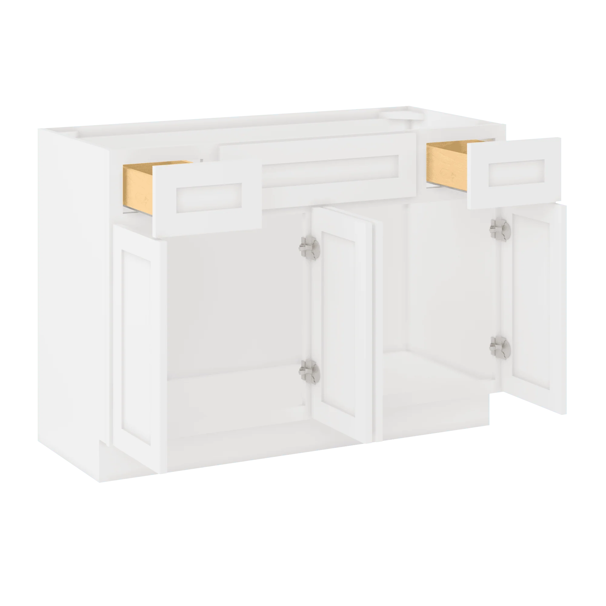 48 W x 21 D x 34.5 H Vanity Sink Base Cabinet - Alpina White - Image 6