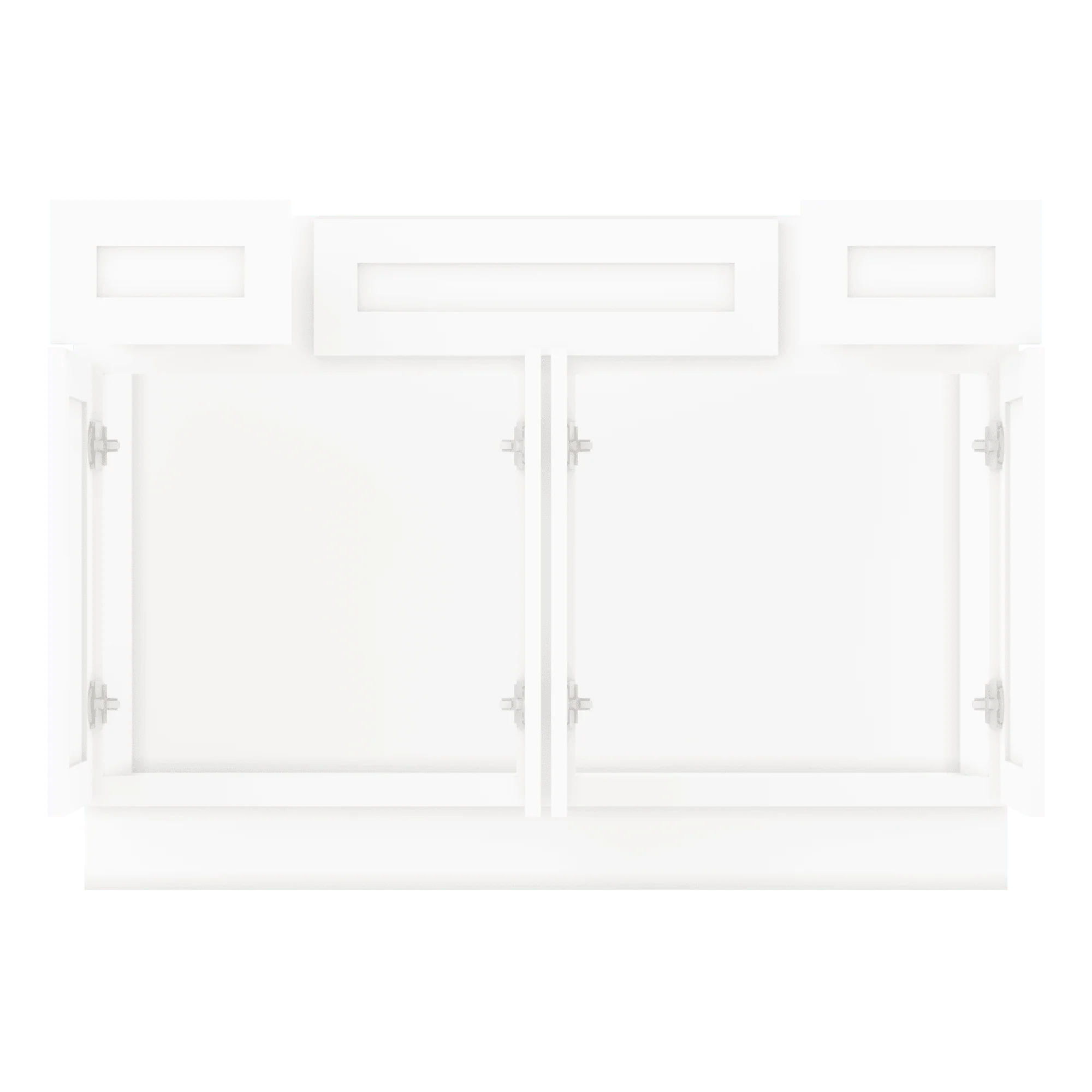 48 W x 21 D x 34.5 H Vanity Sink Base Cabinet - Alpina White - Image 7