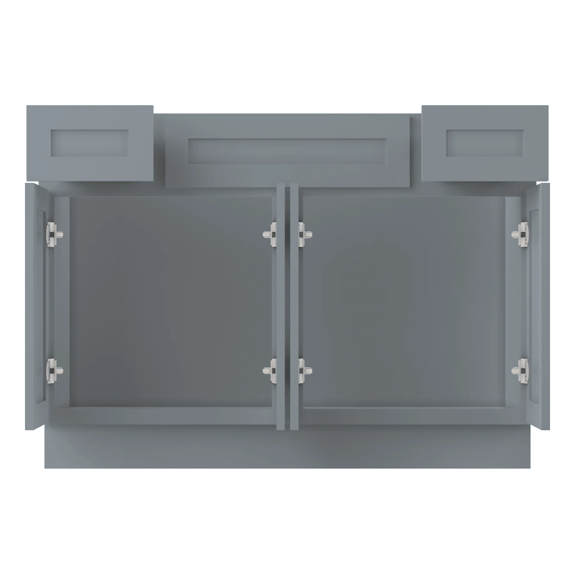 48 W x 21 D x 34.5 H Vanity Sink Base Cabinet - Colonial Gray - Image 7