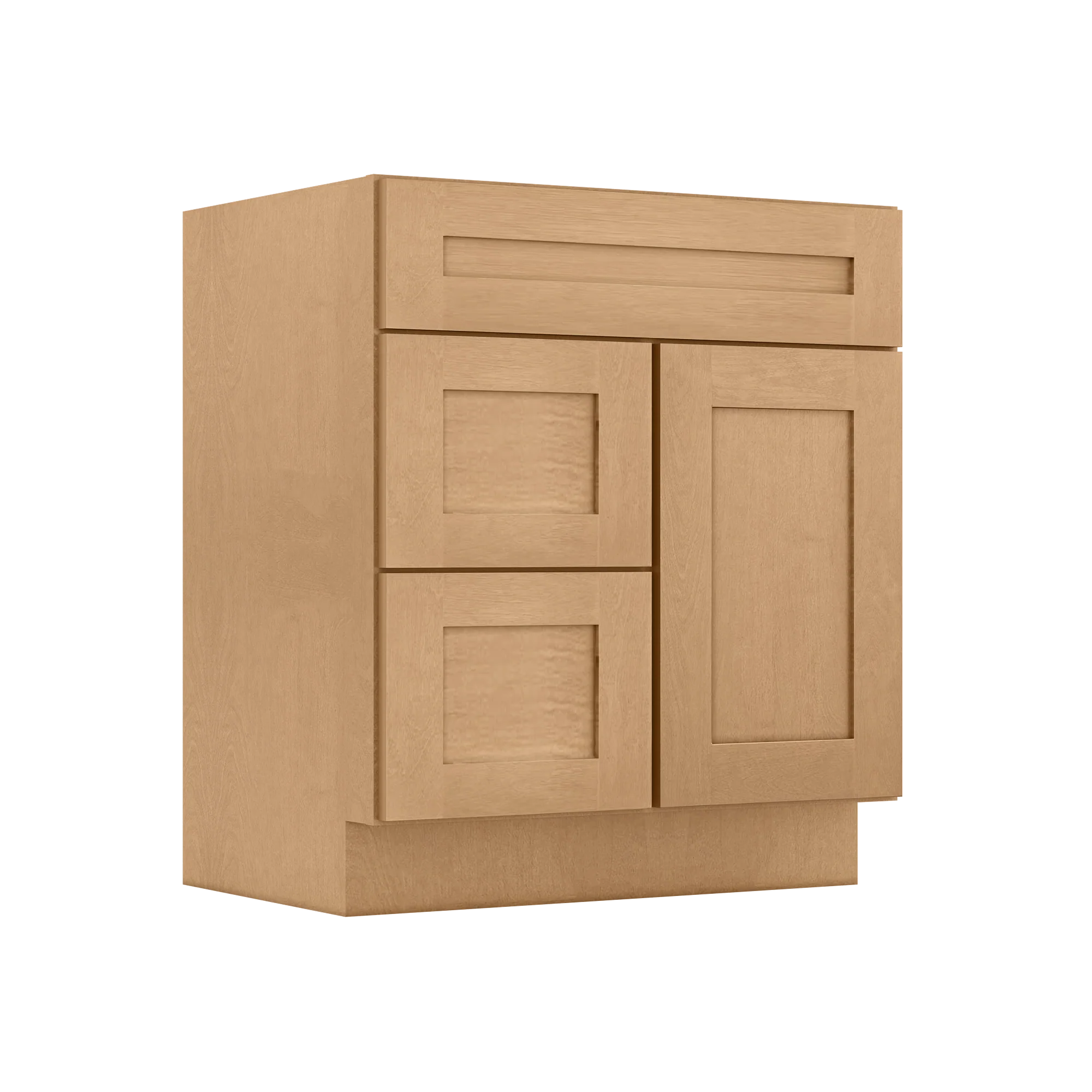 Vanity Sink Base Cabinet with Left Drawers 30 Inch Wide x 21 Inch Deep x 34 1/2 Inch High Shaker Toffee Series - Image 4