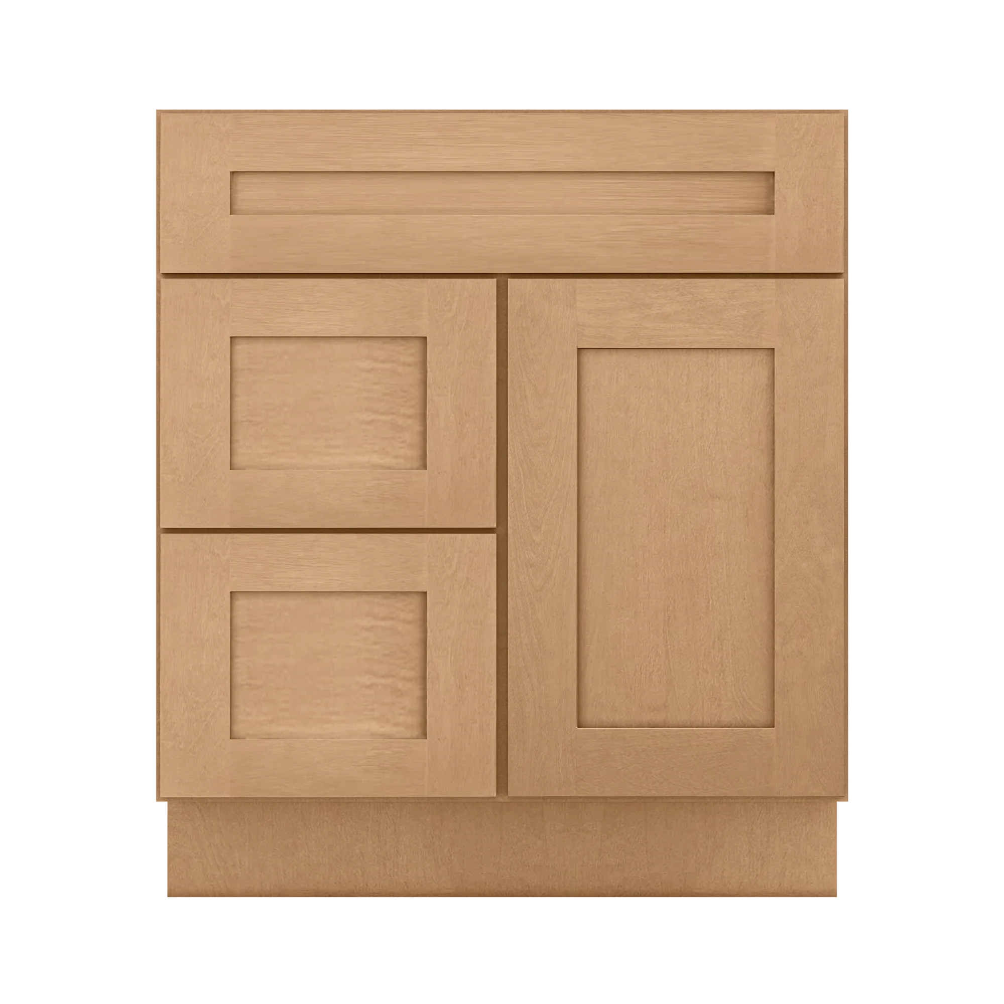 Vanity Sink Base Cabinet with Left Drawers 30 Inch Wide x 21 Inch Deep x 34 1/2 Inch High Shaker Toffee Series - Image 5