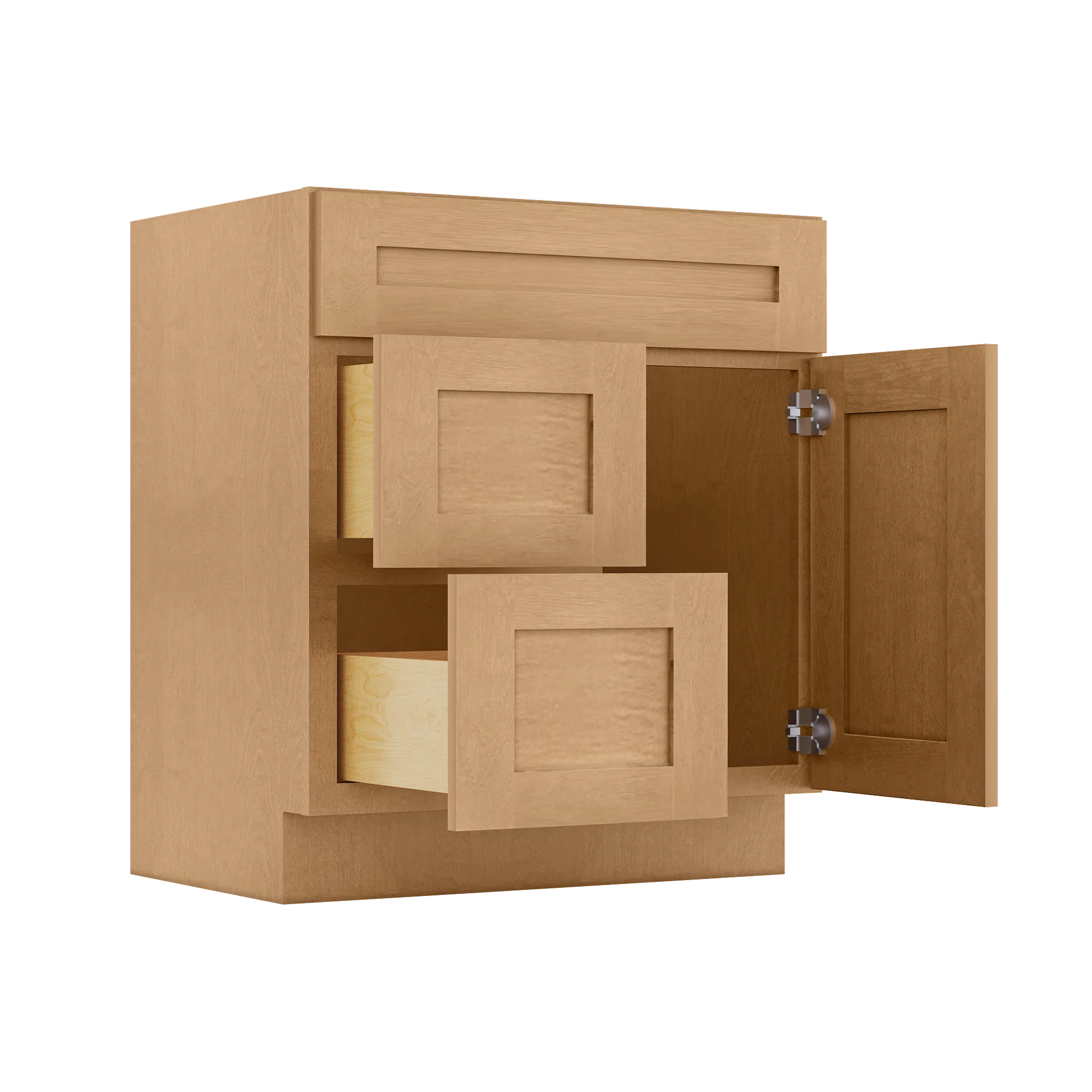 Vanity Sink Base Cabinet with Left Drawers 30 Inch Wide x 21 Inch Deep x 34 1/2 Inch High Shaker Toffee Series - Image 6