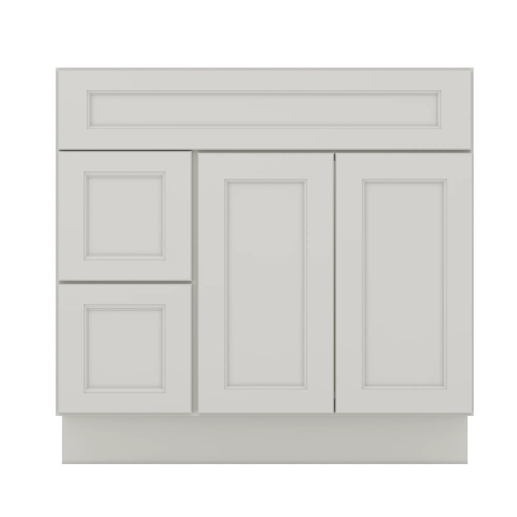 Vanity Sink Base Cabinet with Left Drawers 36 W x 21 D x 34 H - Milan Pearl - Image 2