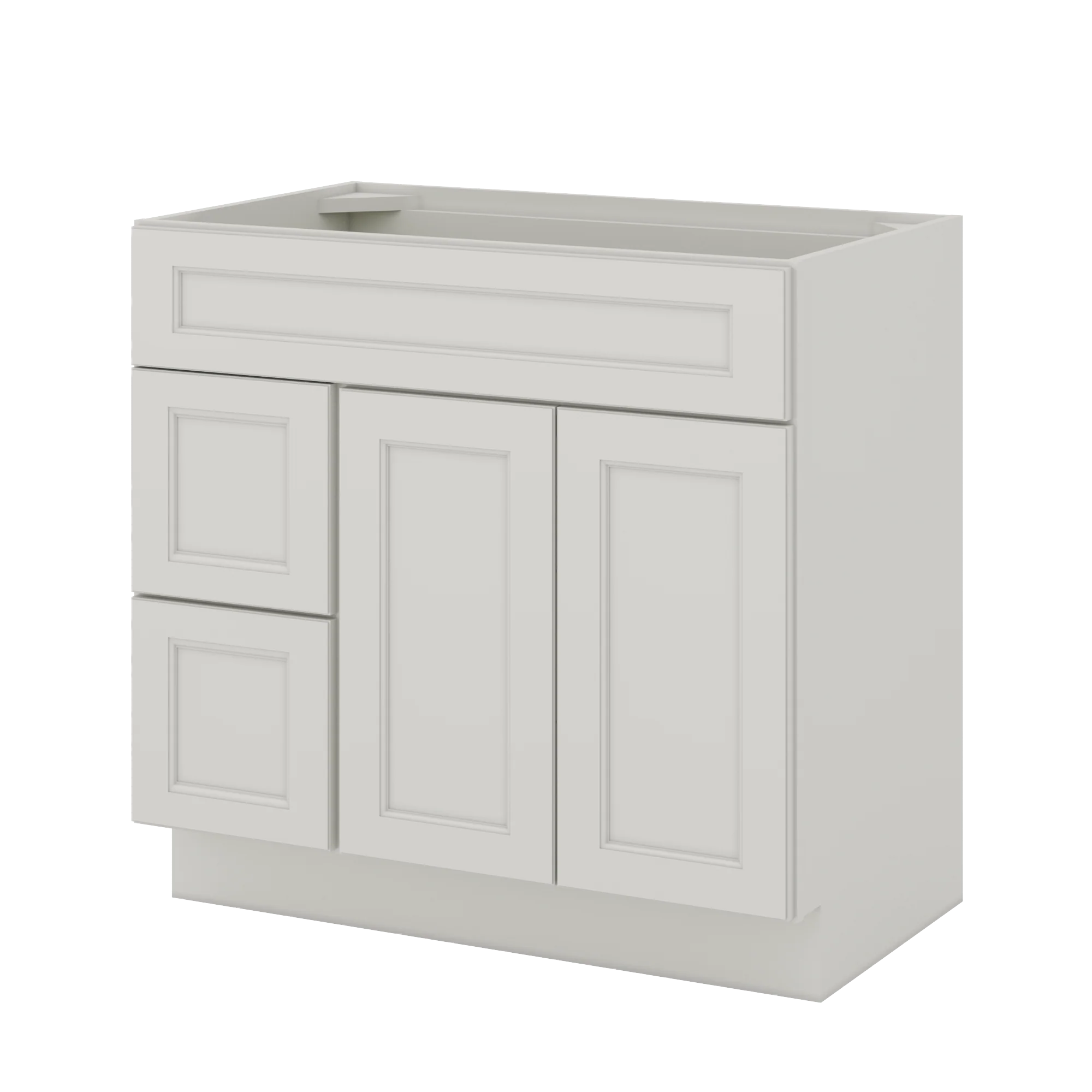 Vanity Sink Base Cabinet with Left Drawers 36 W x 21 D x 34 H - Milan Pearl - Image 4