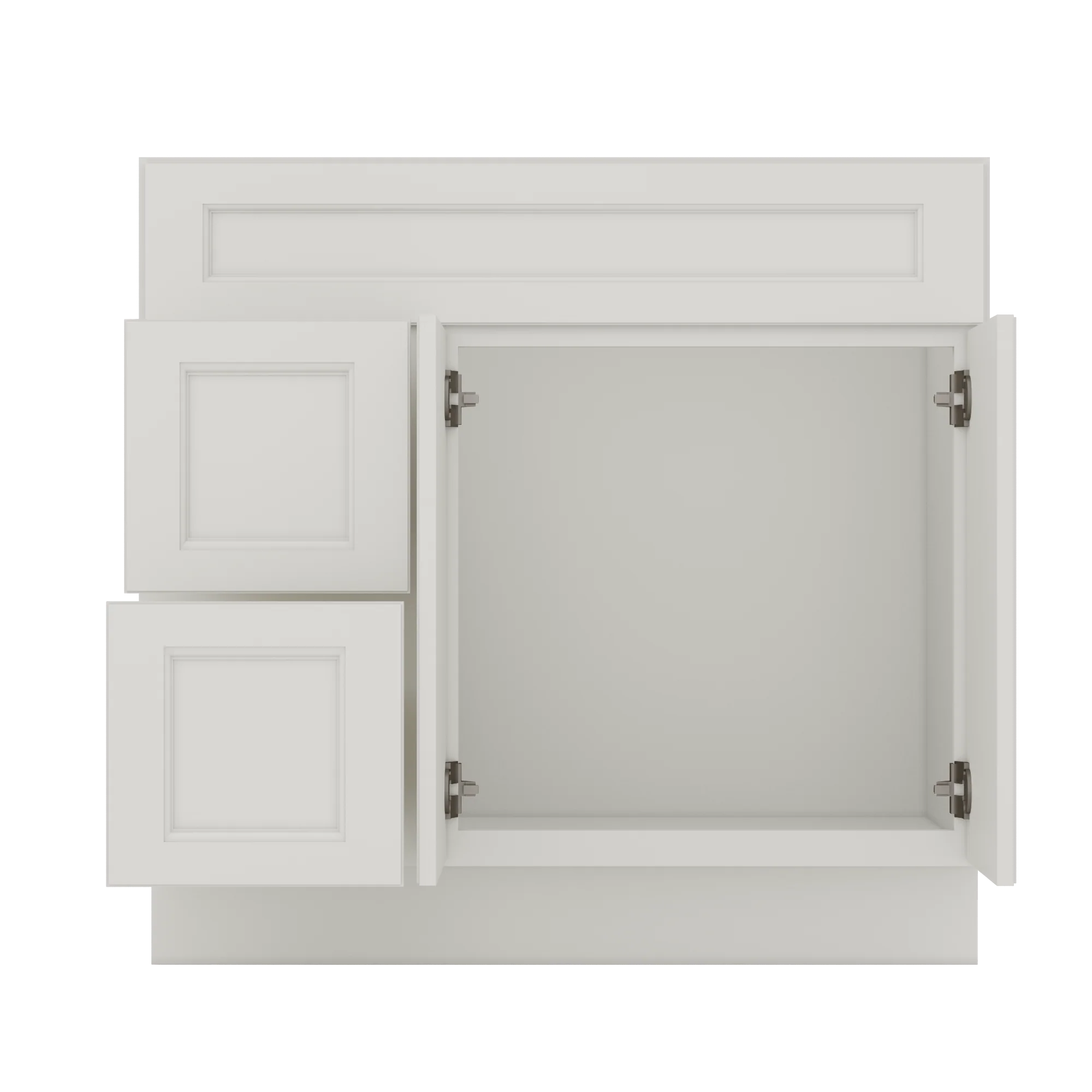 Vanity Sink Base Cabinet with Left Drawers 36 W x 21 D x 34 H - Milan Pearl - Image 6