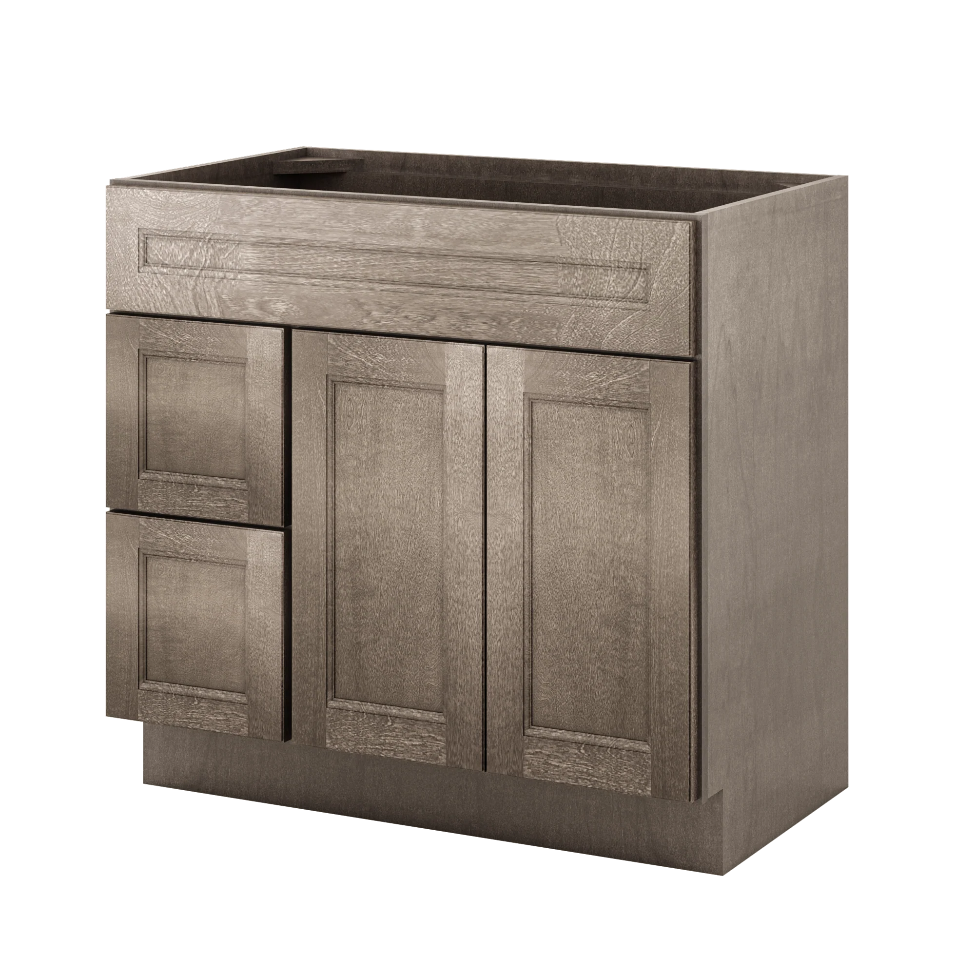 Vanity Sink Base Cabinet with Left Drawers 36 W x 21 D x 34 H - Milan Slate - Image 4