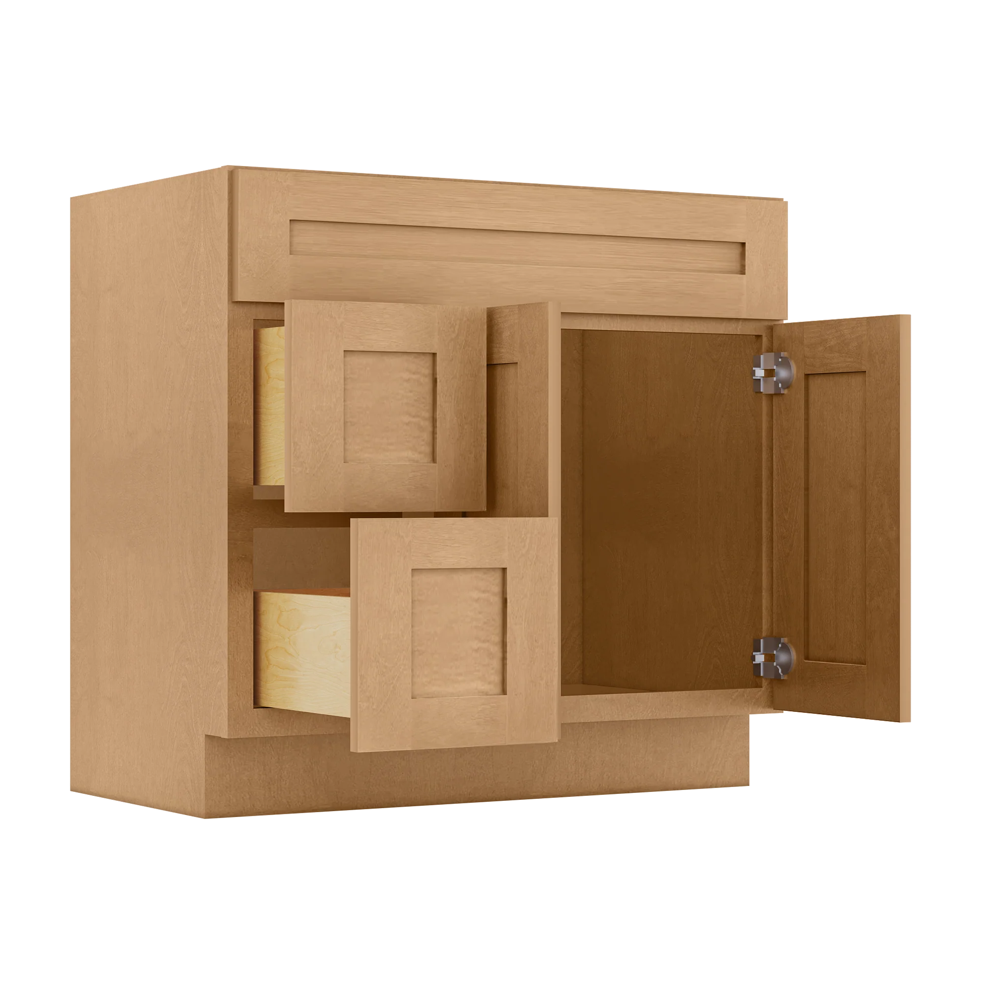 Vanity Sink Base Cabinet with Left Drawers 36 Inch Wide x 21 Inch Deep x 34 1/2 Inch High Shaker Toffee Series - Image 6