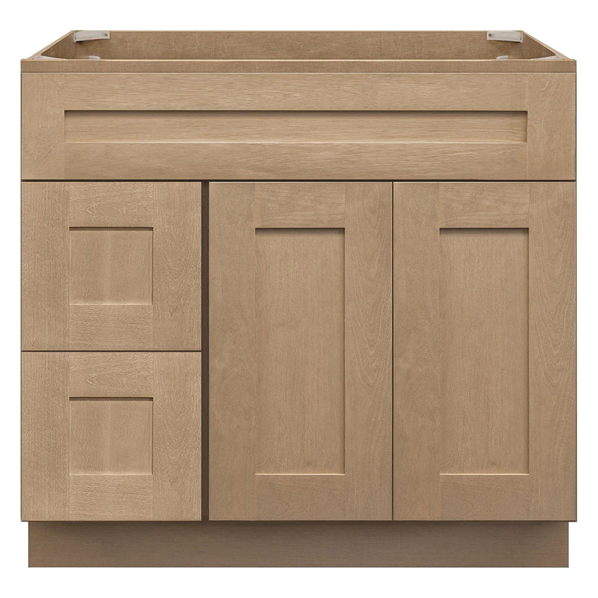 Vanity Sink Base Cabinet with Left Drawers 36 Inch Wide x 21 Inch Deep x 34 1/2 Inch High Shaker Toffee Series - Image 9