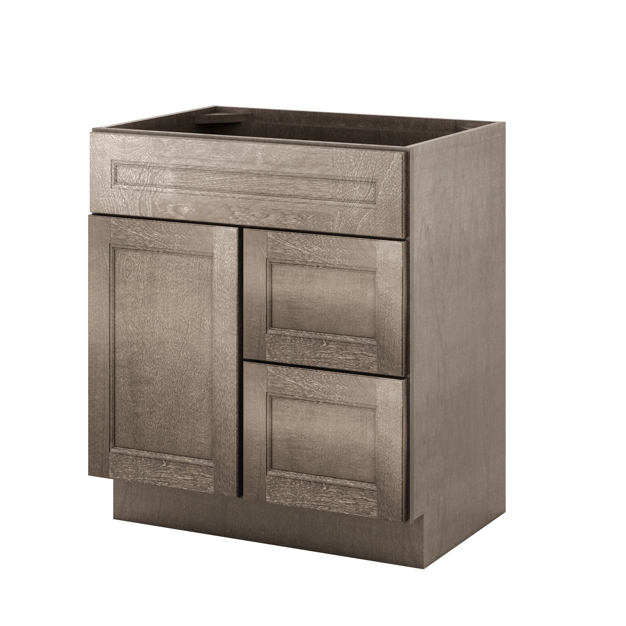 Vanity Sink Base Cabinet with Right Drawers 30 W x 21 D x 34 H - Milan Slate - Image 4