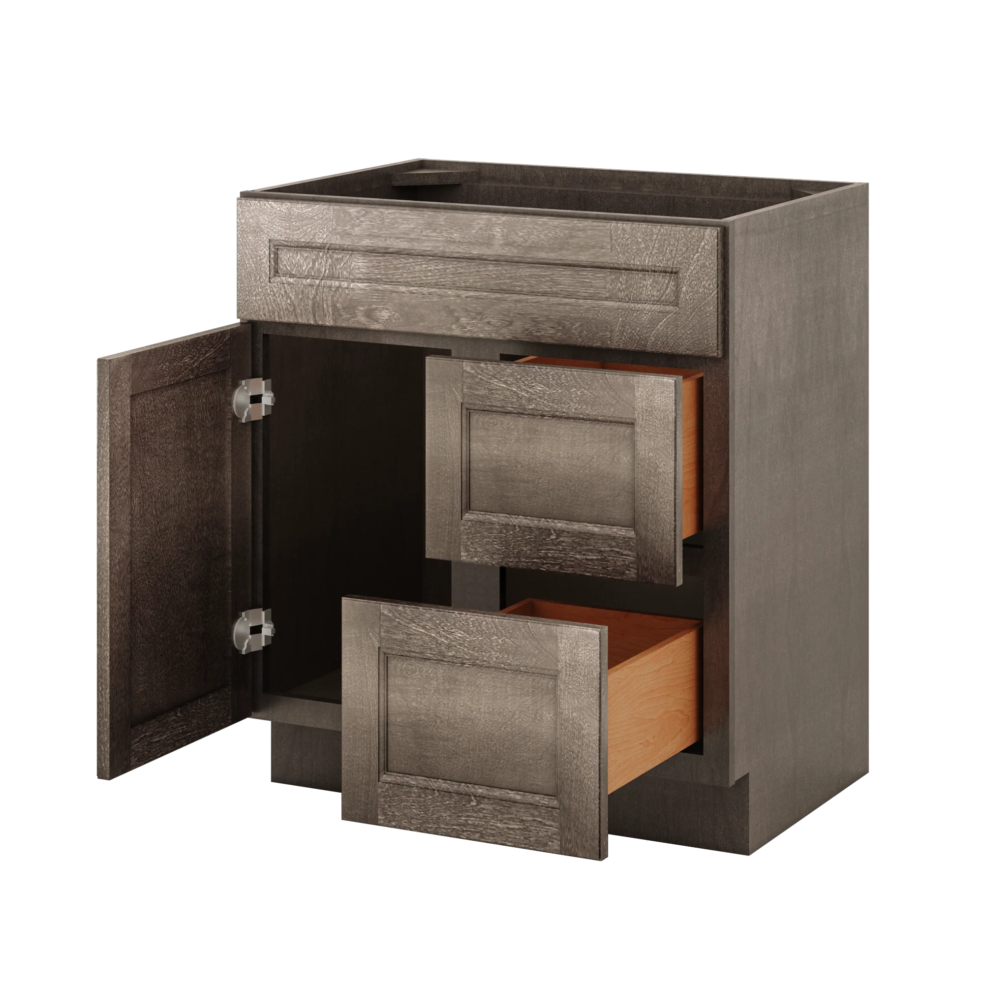 Vanity Sink Base Cabinet with Right Drawers 30 W x 21 D x 34 H - Milan Slate - Image 5