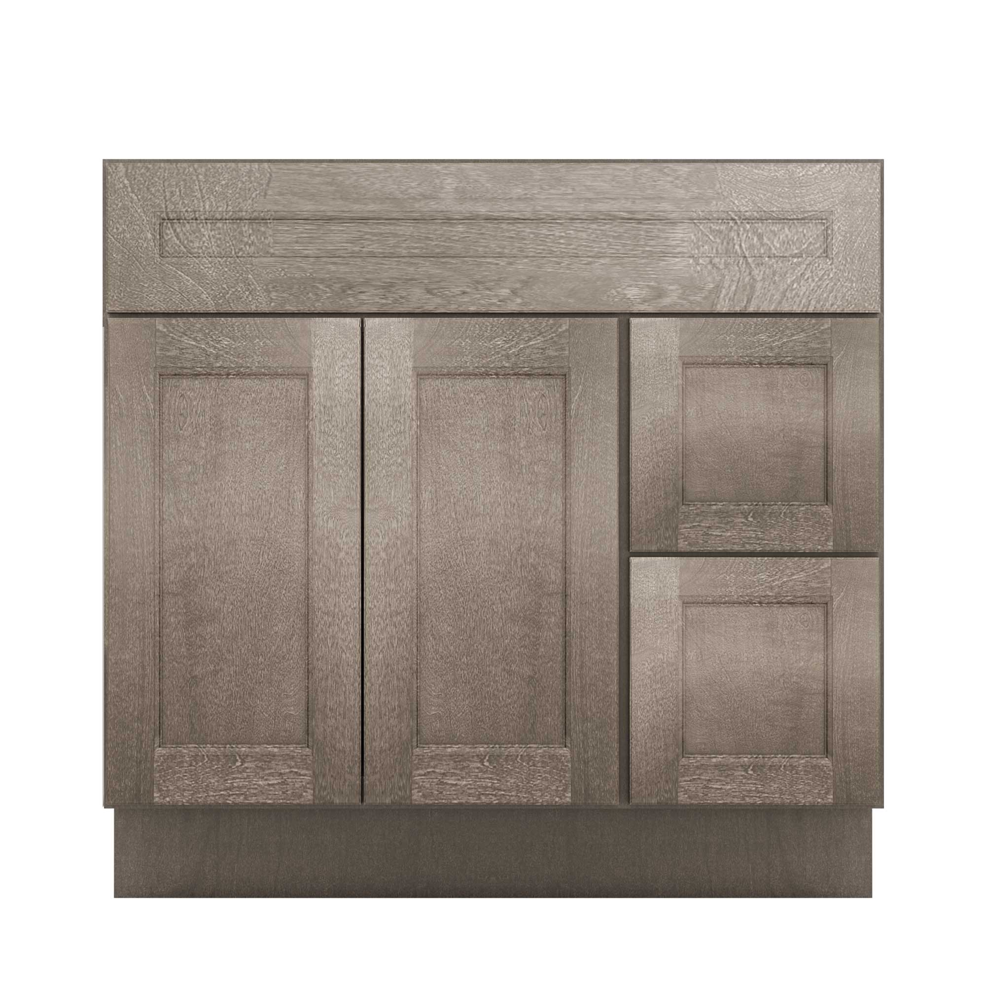 Vanity Sink Base Cabinet with Right Drawers 36 W x 21 D x 34 H - Milan Slate - Image 2