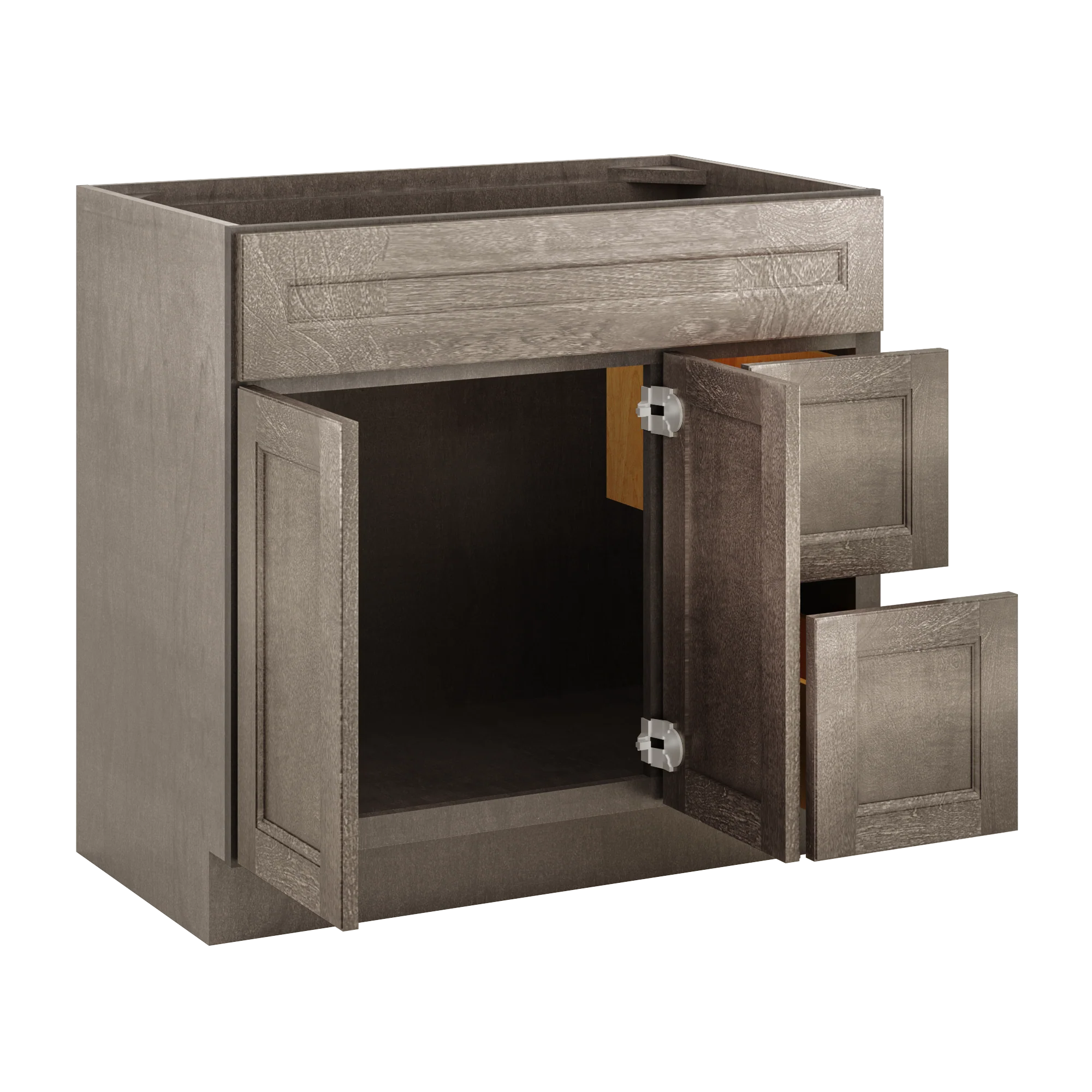 Vanity Sink Base Cabinet with Right Drawers 36 W x 21 D x 34 H - Milan Slate - Image 5