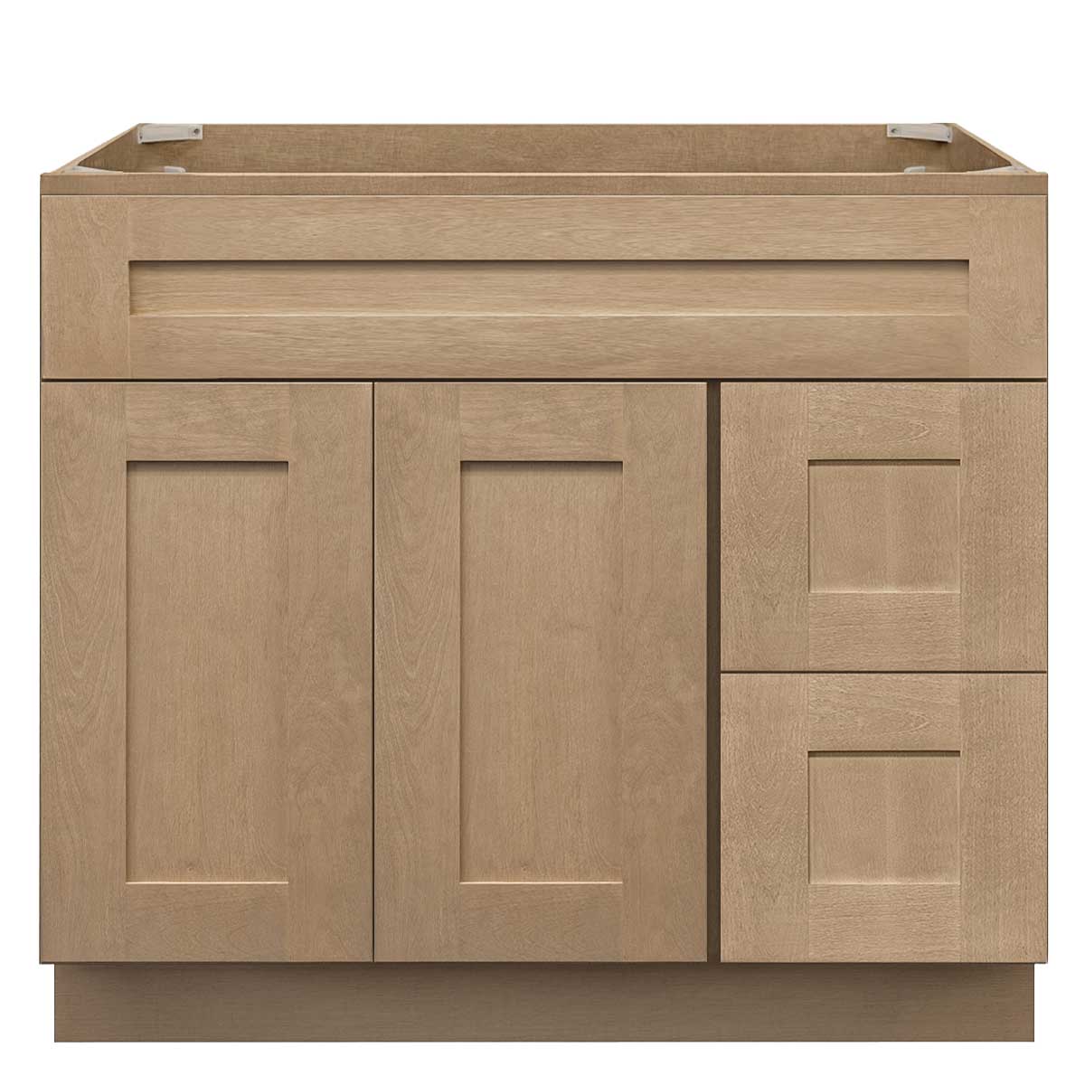 Vanity Sink Base Cabinet with Right Drawers 36 Inch Wide x 21 Inch Deep x 34 1/2 Inch High Shaker Toffee Series - Image 2