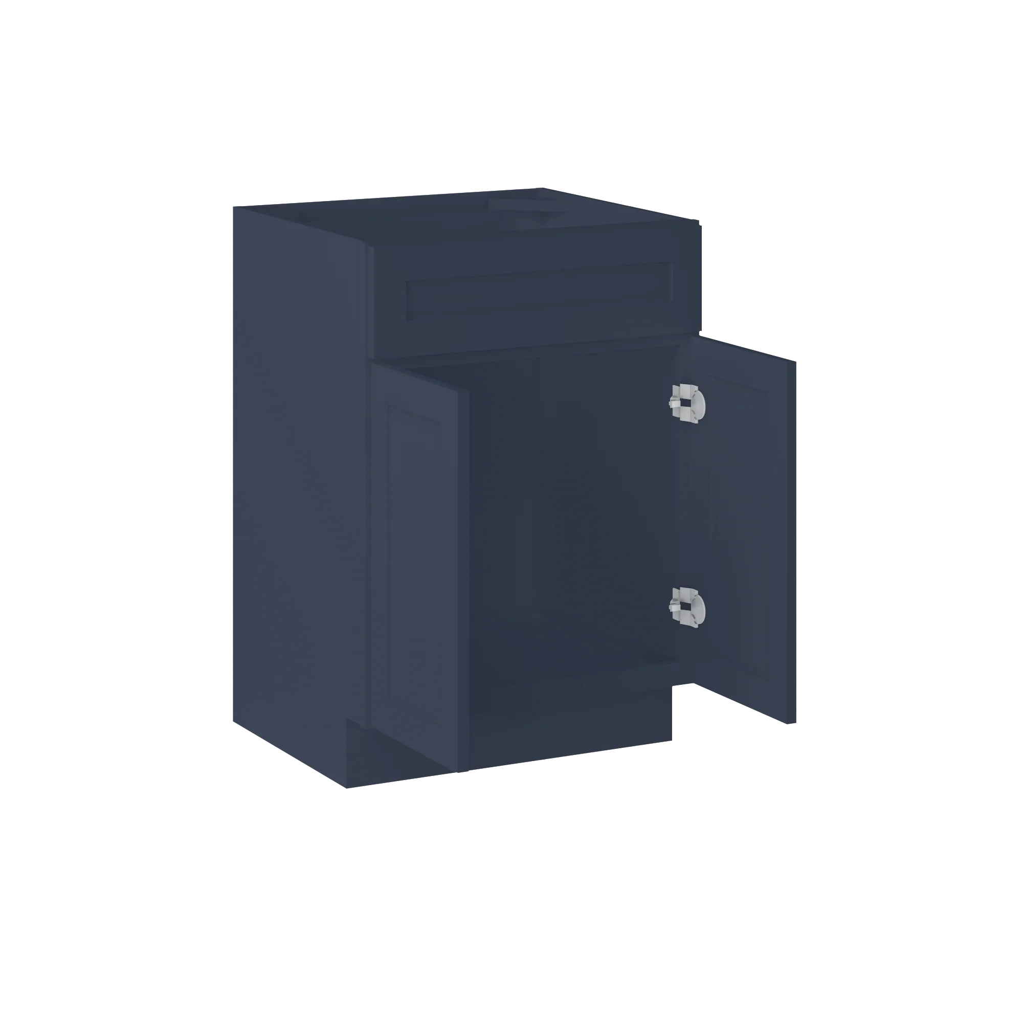 24 in. W x 34.5 in. H x 21 in. D Vanity Sink Base Cabinet VSB2421345 Danbury Blue LessCare - Image 5