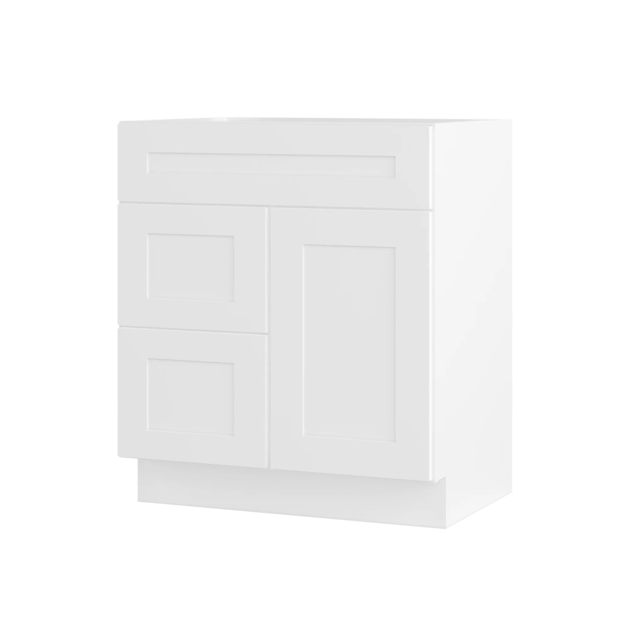30 W x 21 D x 34.5 H Vanity Sink Base Cabinet - Alpina White - Image 4