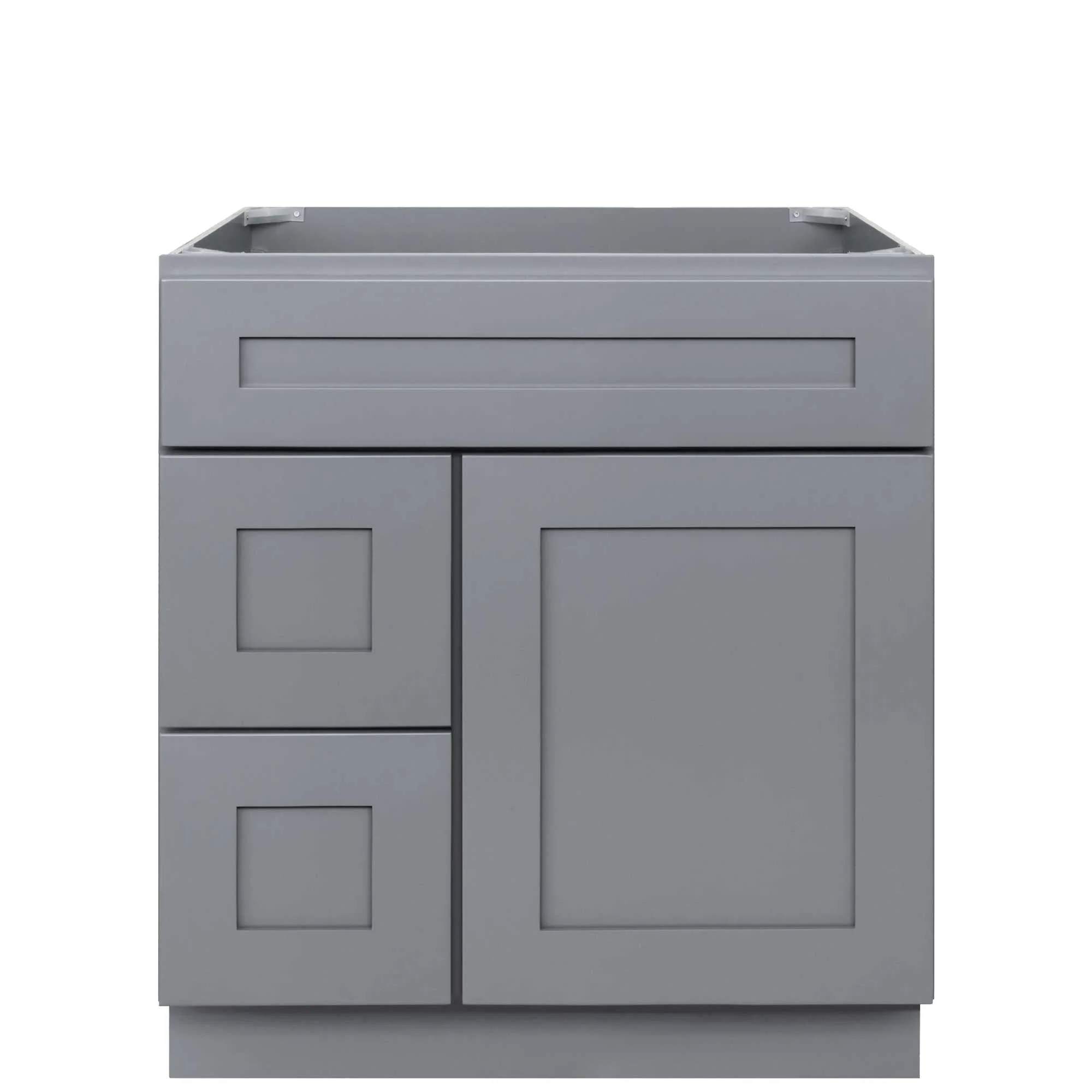 30 W x 21 D x 34.5 H Vanity Sink Base Cabinet - Colonial Gray - Image 2