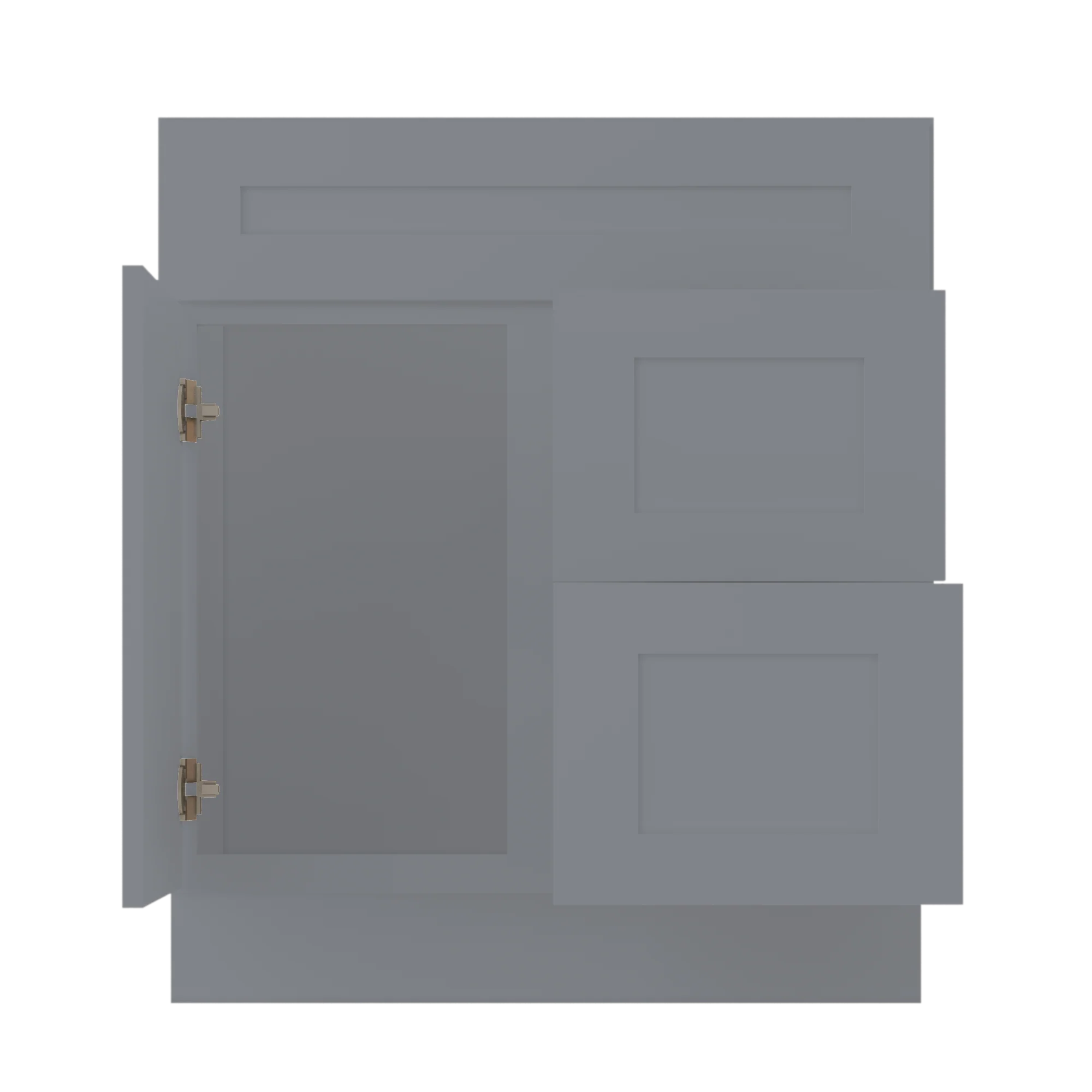 30 W x 21 D x 34.5 H Vanity Sink Base Cabinet - Colonial Gray - Image 7