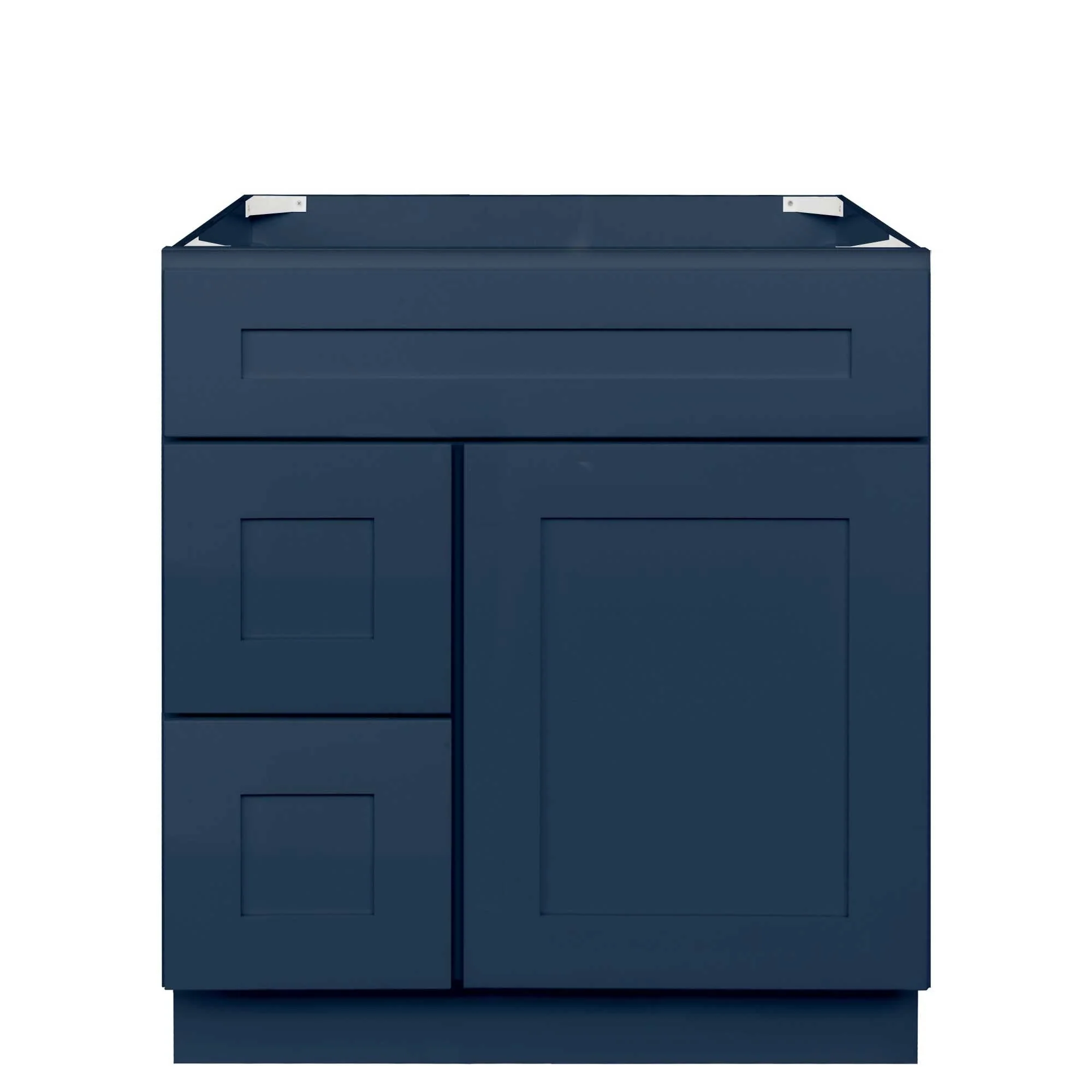 Vanity Sink Base Cabinet with Left Drawers 30 Inch Wide x 21 Inch Deep x 34 1/2 Inch High Danbury Blue Series - Image 2
