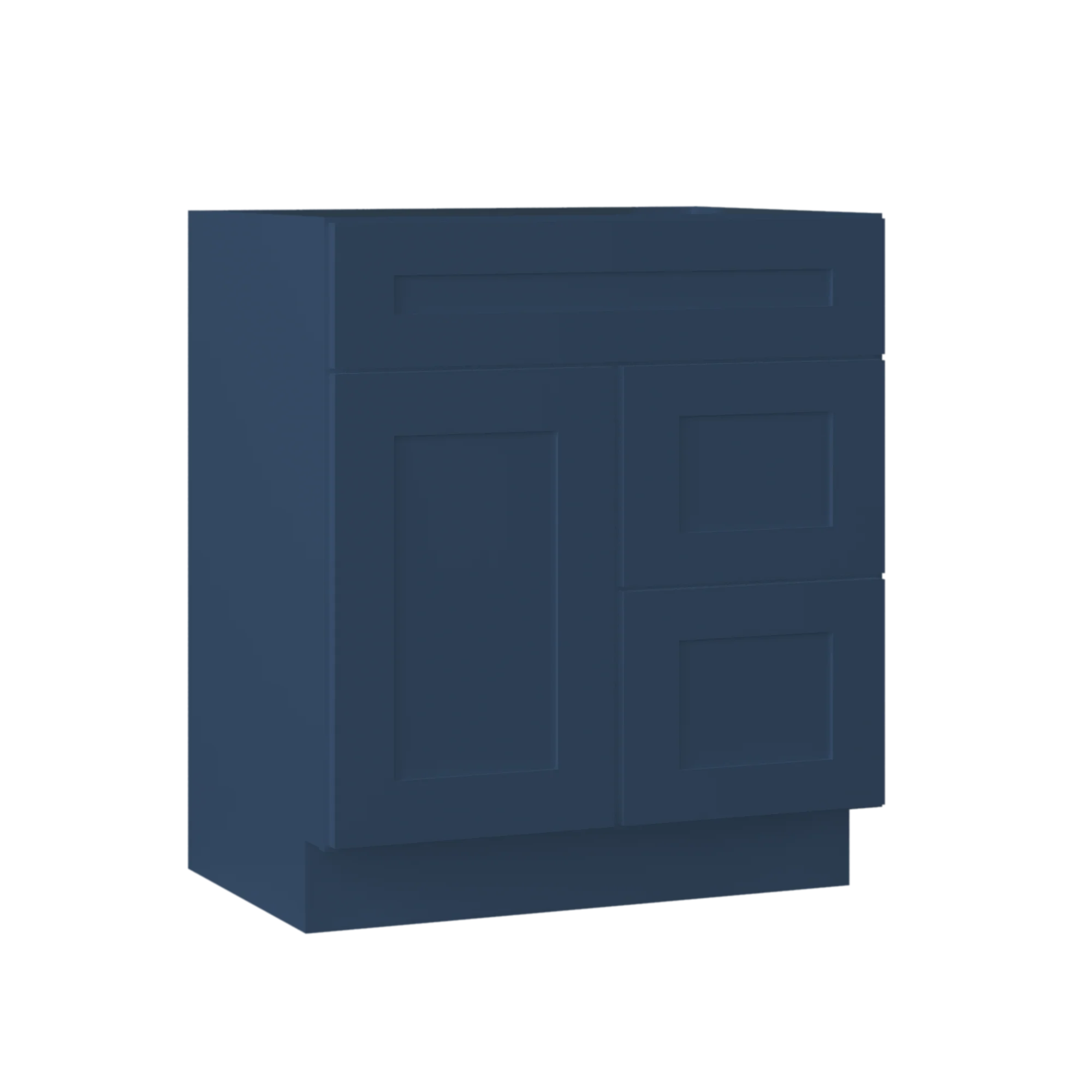 Vanity Sink Base Cabinet with Left Drawers 30 Inch Wide x 21 Inch Deep x 34 1/2 Inch High Danbury Blue Series - Image 4