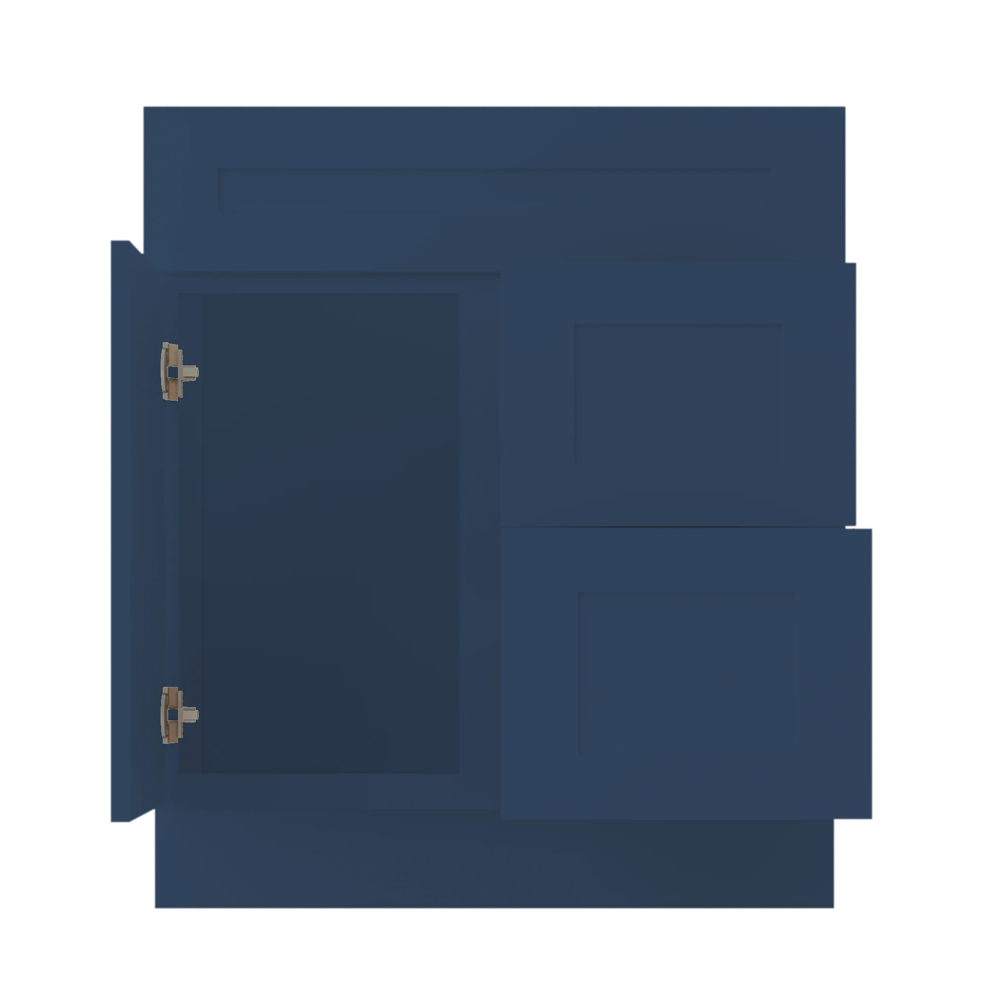 Vanity Sink Base Cabinet with Left Drawers 30 Inch Wide x 21 Inch Deep x 34 1/2 Inch High Danbury Blue Series - Image 6