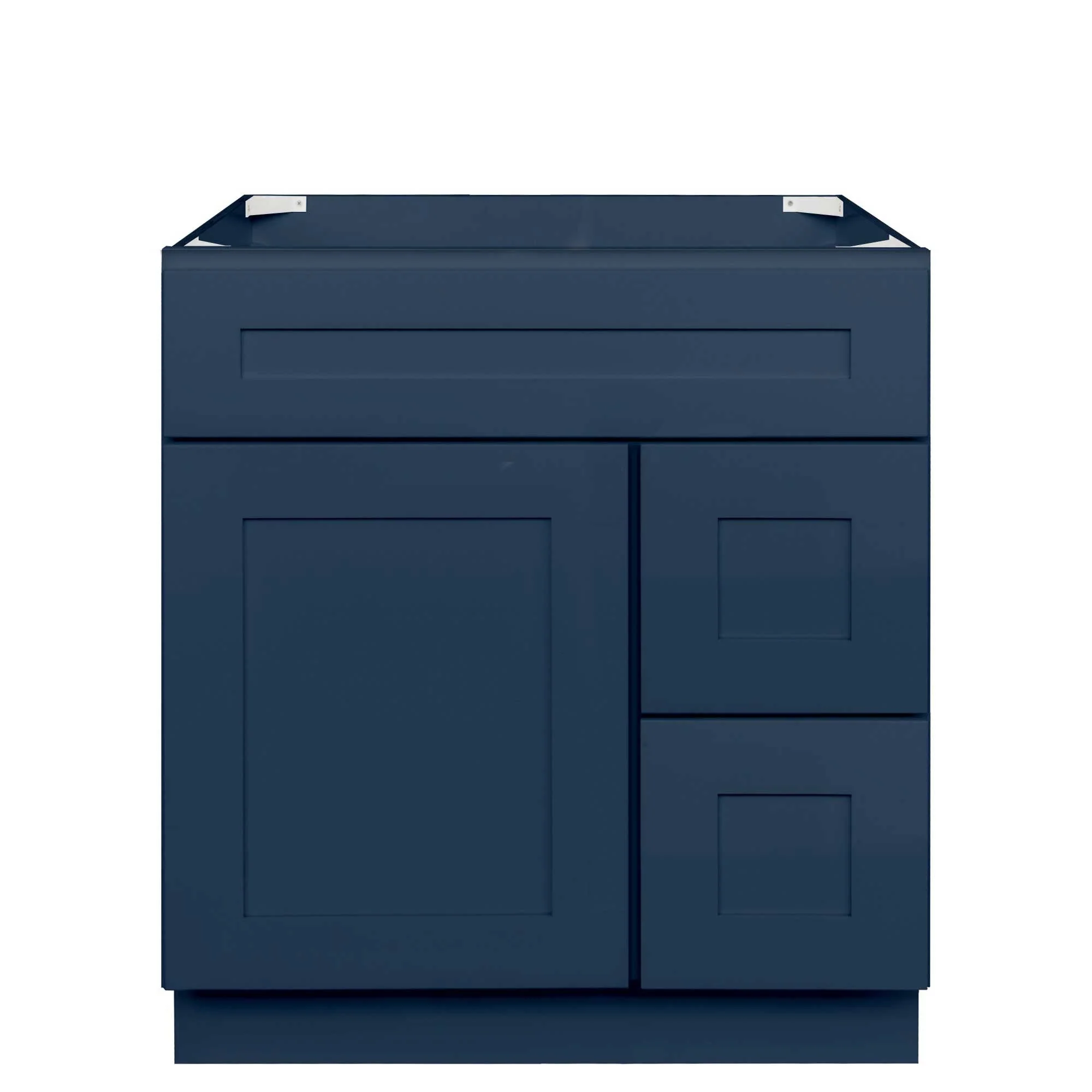 Vanity Sink Base Cabinet with Right Drawers 30 Inch Wide x 21 Inch Deep x 34 1/2 Inch High Danbury Blue Series - Image 2