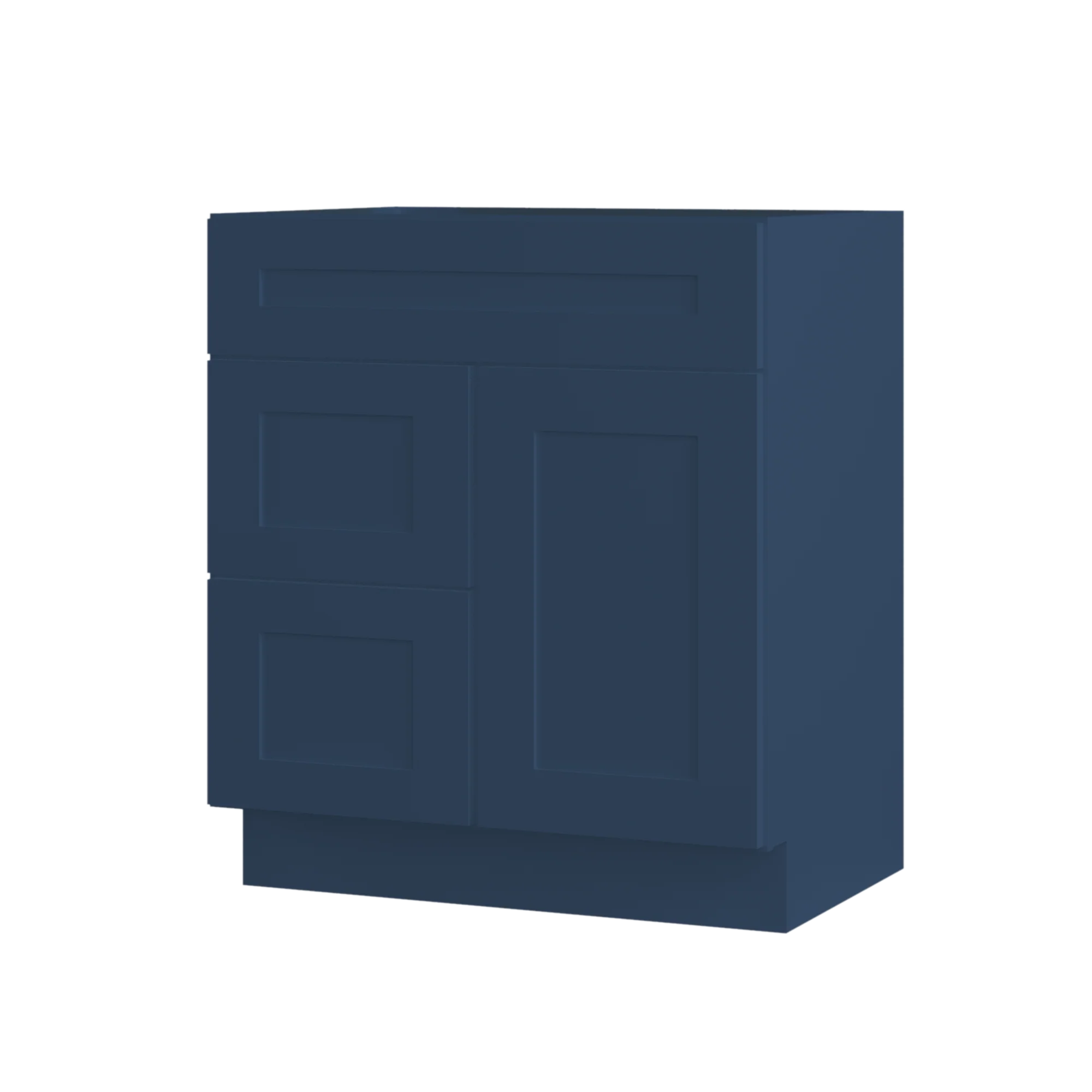Vanity Sink Base Cabinet with Right Drawers 30 Inch Wide x 21 Inch Deep x 34 1/2 Inch High Danbury Blue Series - Image 4
