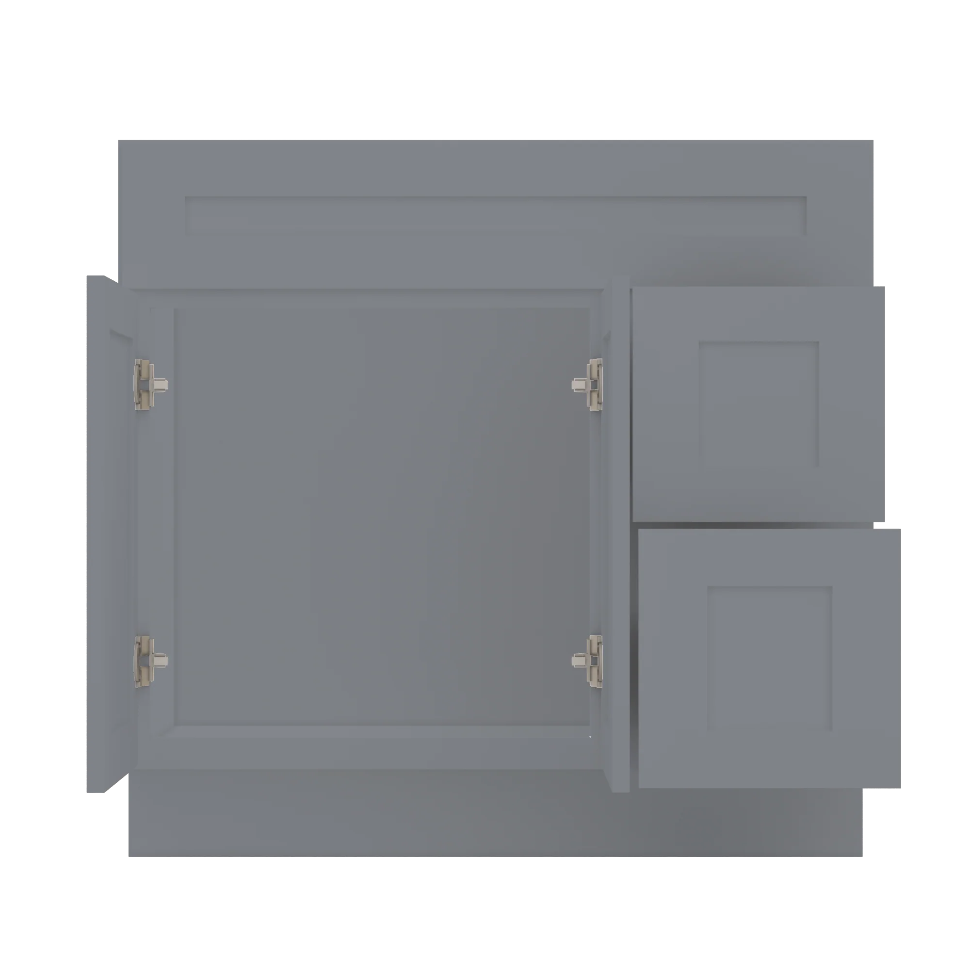 36 W x 21 D x 34.5 H Vanity Sink Base Cabinet - Colonial Gray - Image 6
