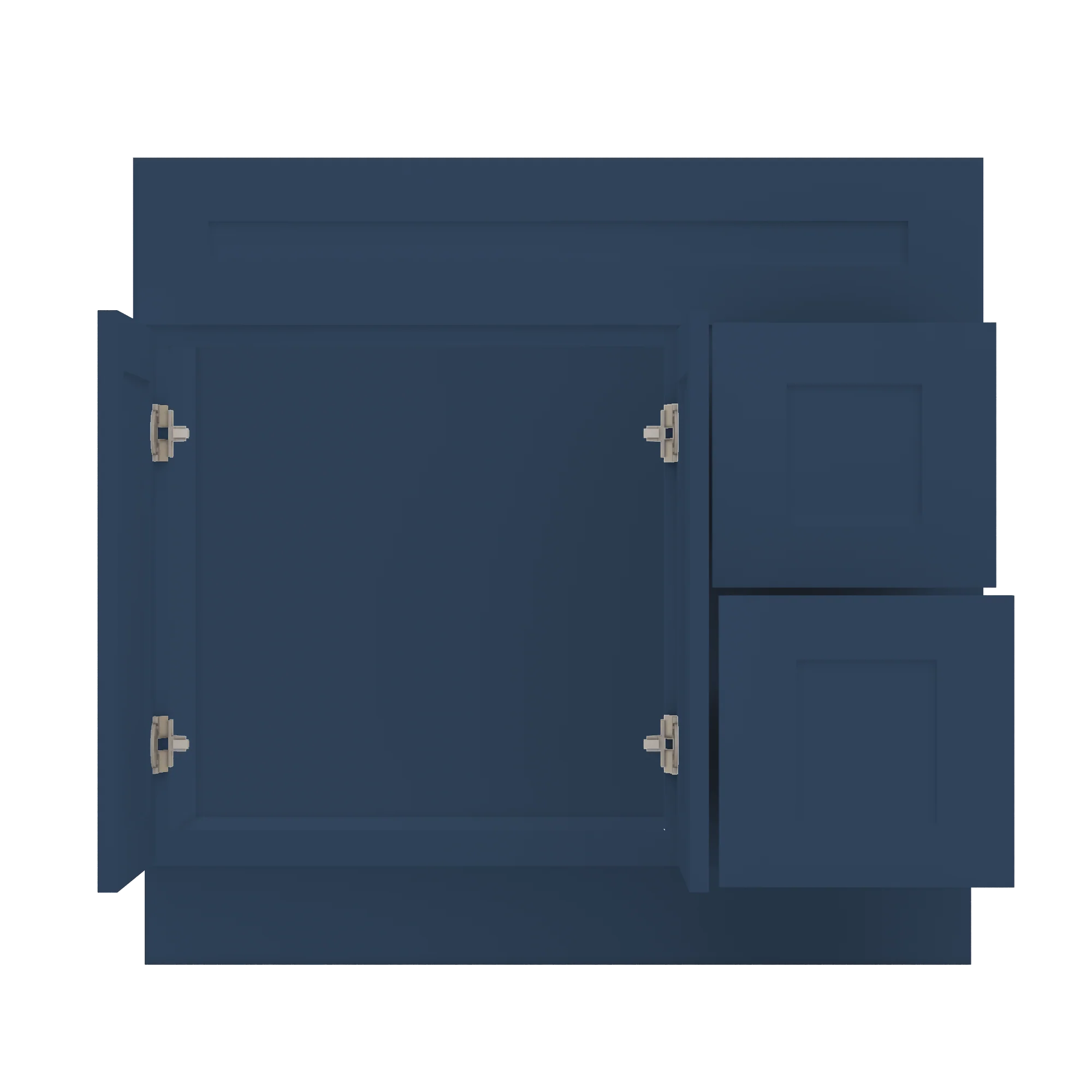 Vanity Sink Base Cabinet with Left Drawers 36 Inch Wide x 21 Inch Deep x 34 1/2 Inch High Danbury Blue Series - Image 6