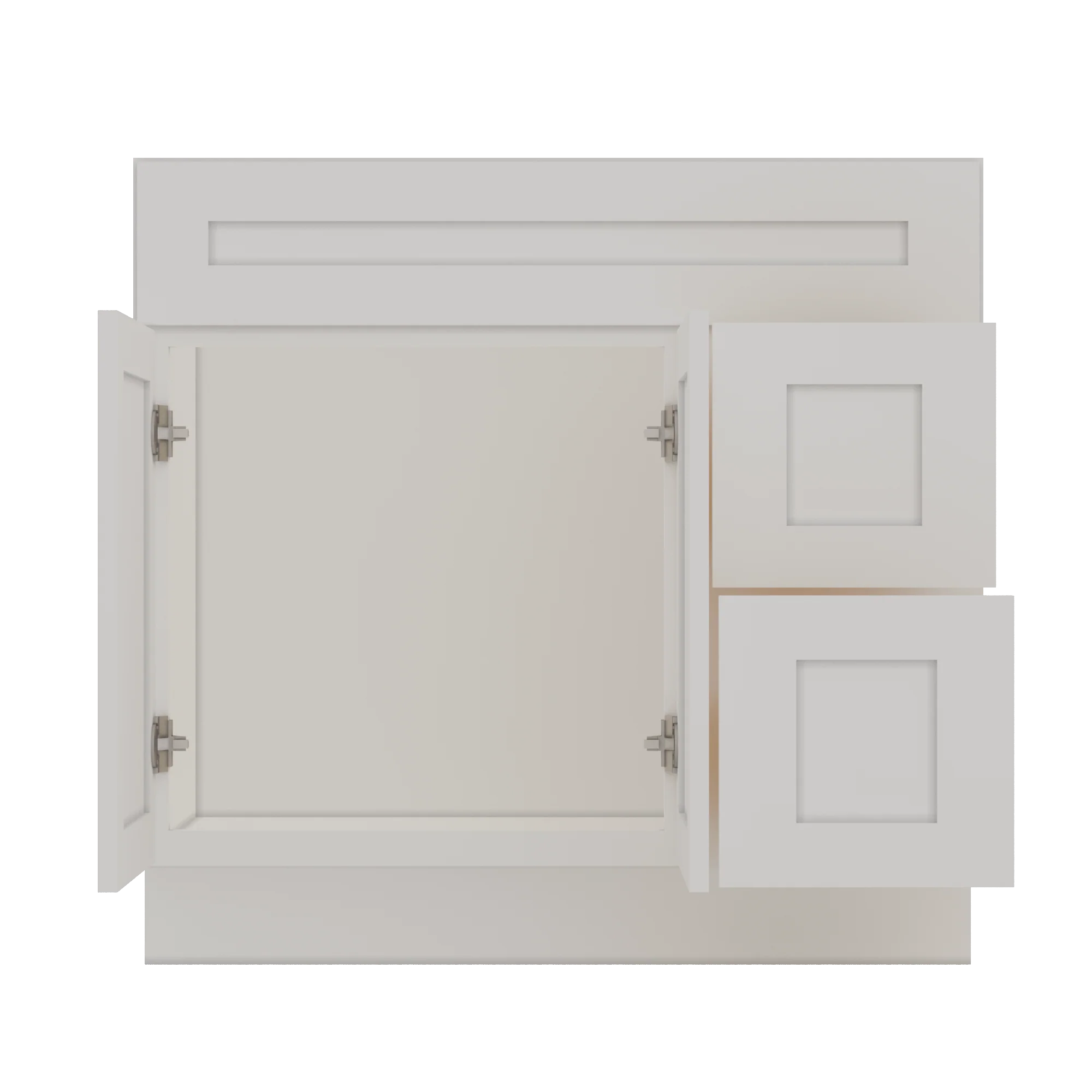 36 W x 21 D x 34.5 H Vanity Sink Base Cabinet with Right Drawers - Alpina White - Image 6
