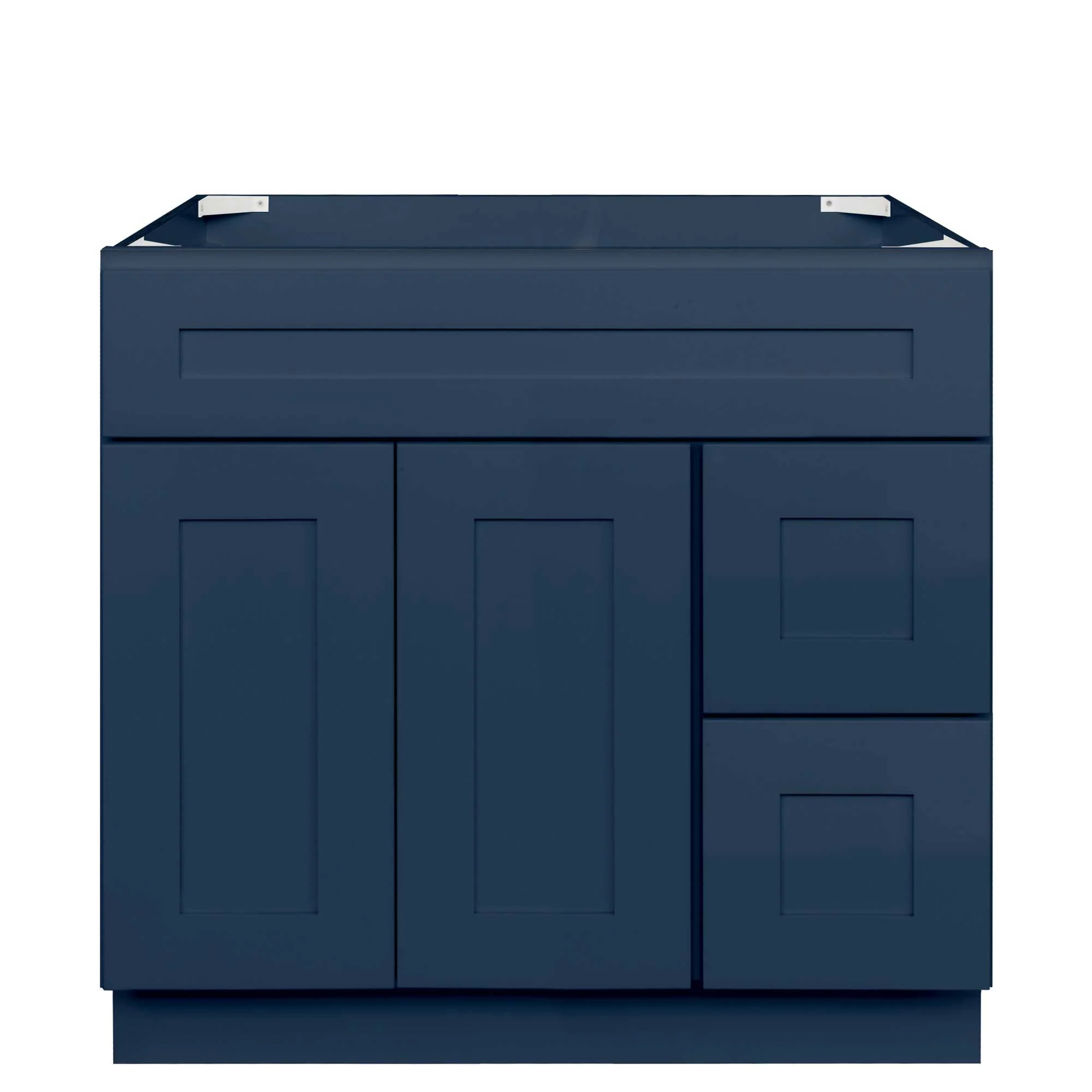 Vanity Sink Base Cabinet with Right Drawers 36 Inch Wide x 21 Inch Deep x 34 1/2 Inch High Danbury Blue Series - Image 2