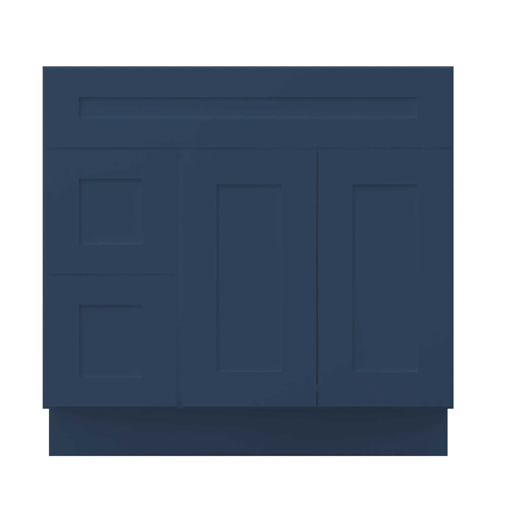 Vanity Sink Base Cabinet with Right Drawers 36 Inch Wide x 21 Inch Deep x 34 1/2 Inch High Danbury Blue Series - Image 5