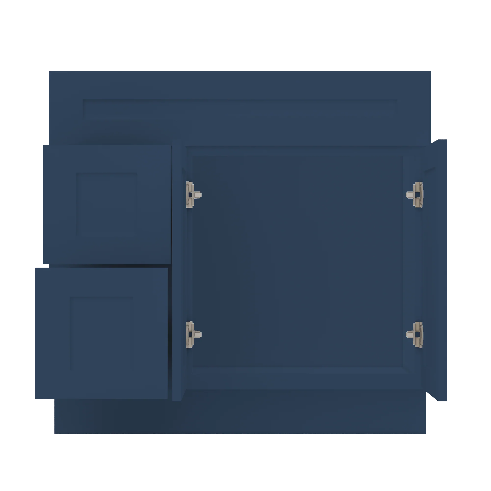 Vanity Sink Base Cabinet with Right Drawers 36 Inch Wide x 21 Inch Deep x 34 1/2 Inch High Danbury Blue Series - Image 7