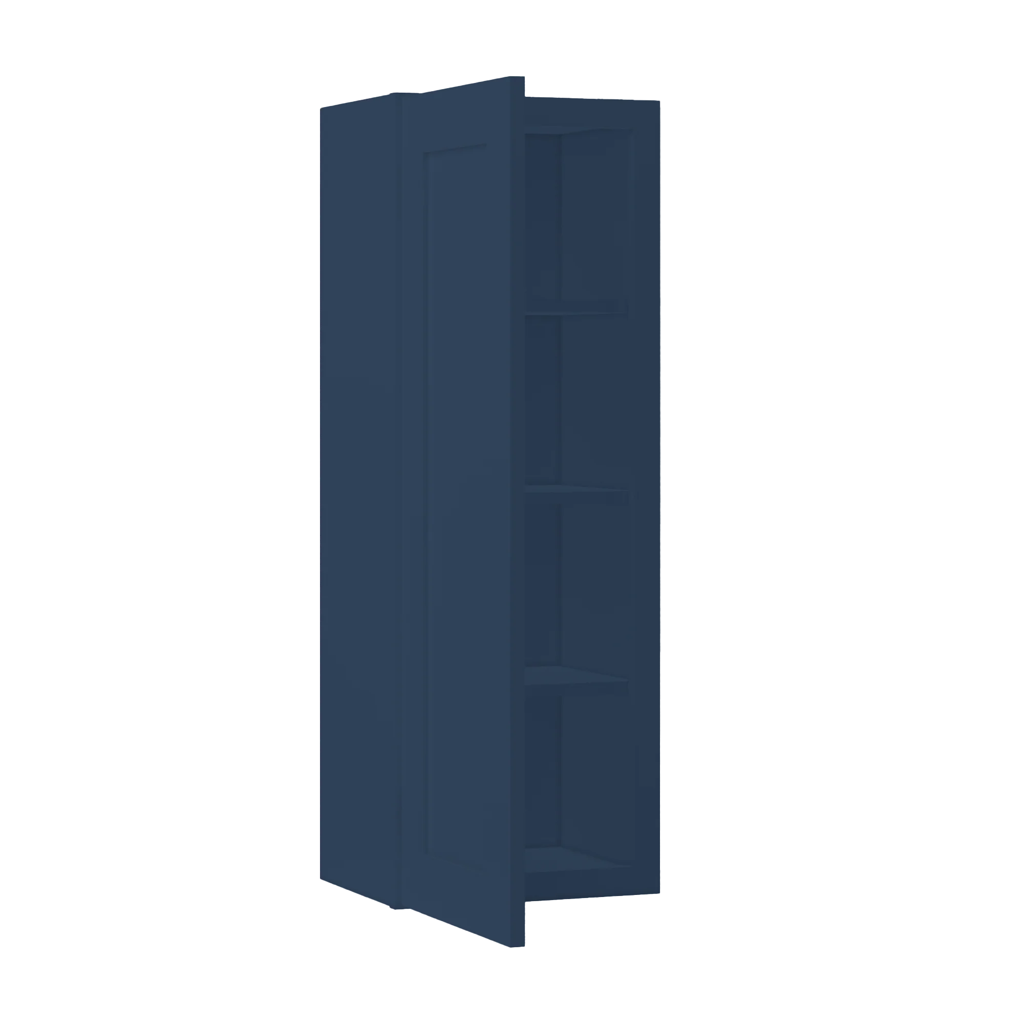 Wall Kitchen Cabinet W1542 Danbury Blue LessCare 15 in. width 42 in. height 12 in. depth - Image 4