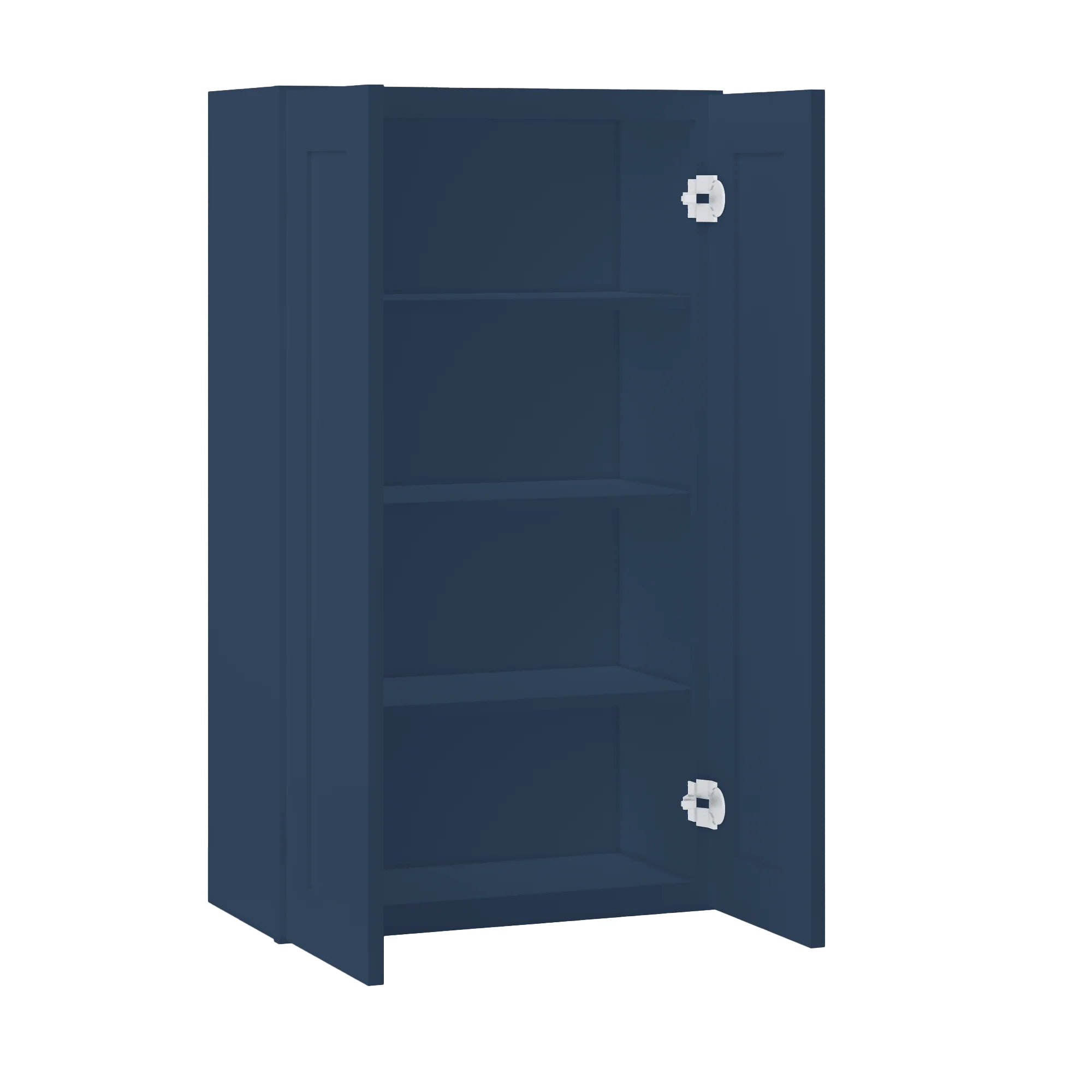 Wall Kitchen Cabinet W2442 Danbury Blue LessCare 24 in. width 42 in. height 12 in. depth - Image 4