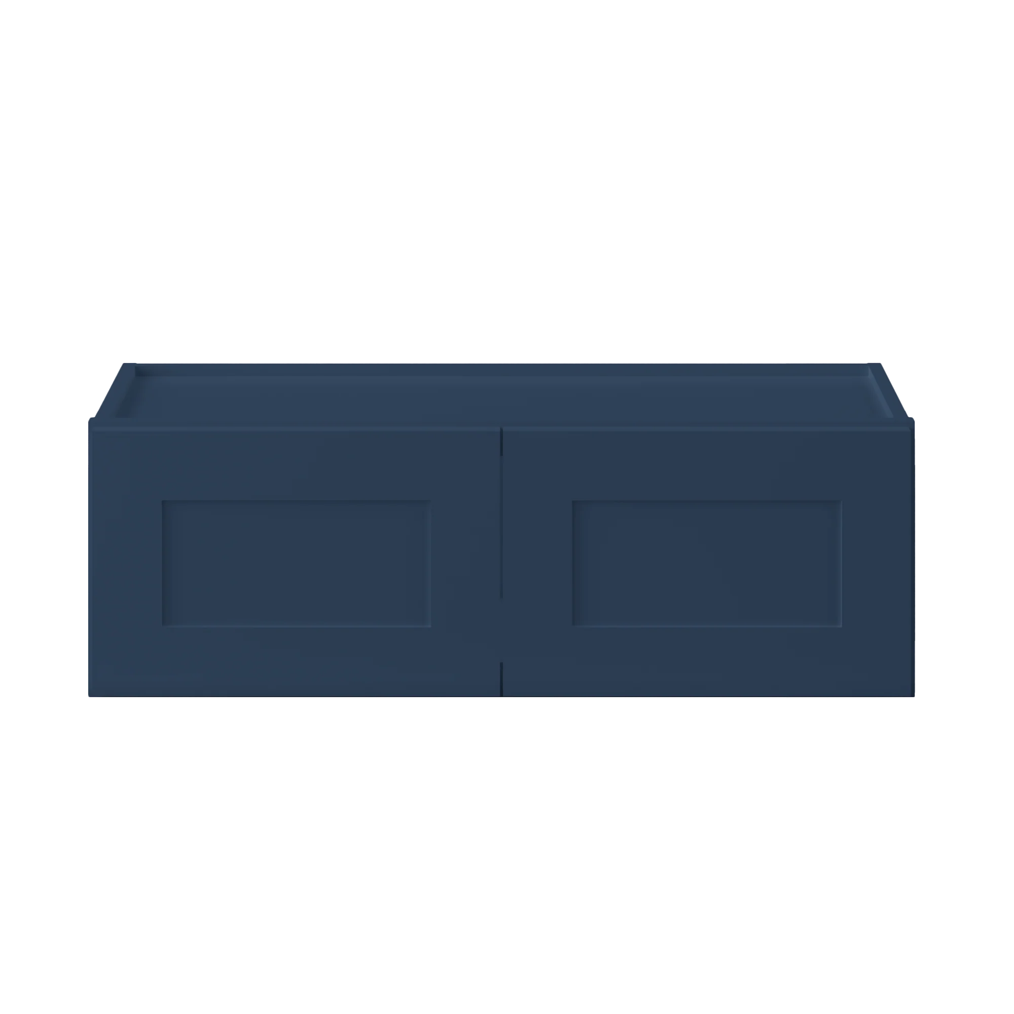 Wall Kitchen Cabinet W3612 Danbury Blue LessCare 36 in. width 12 in. height 12 in. depth - Image 3