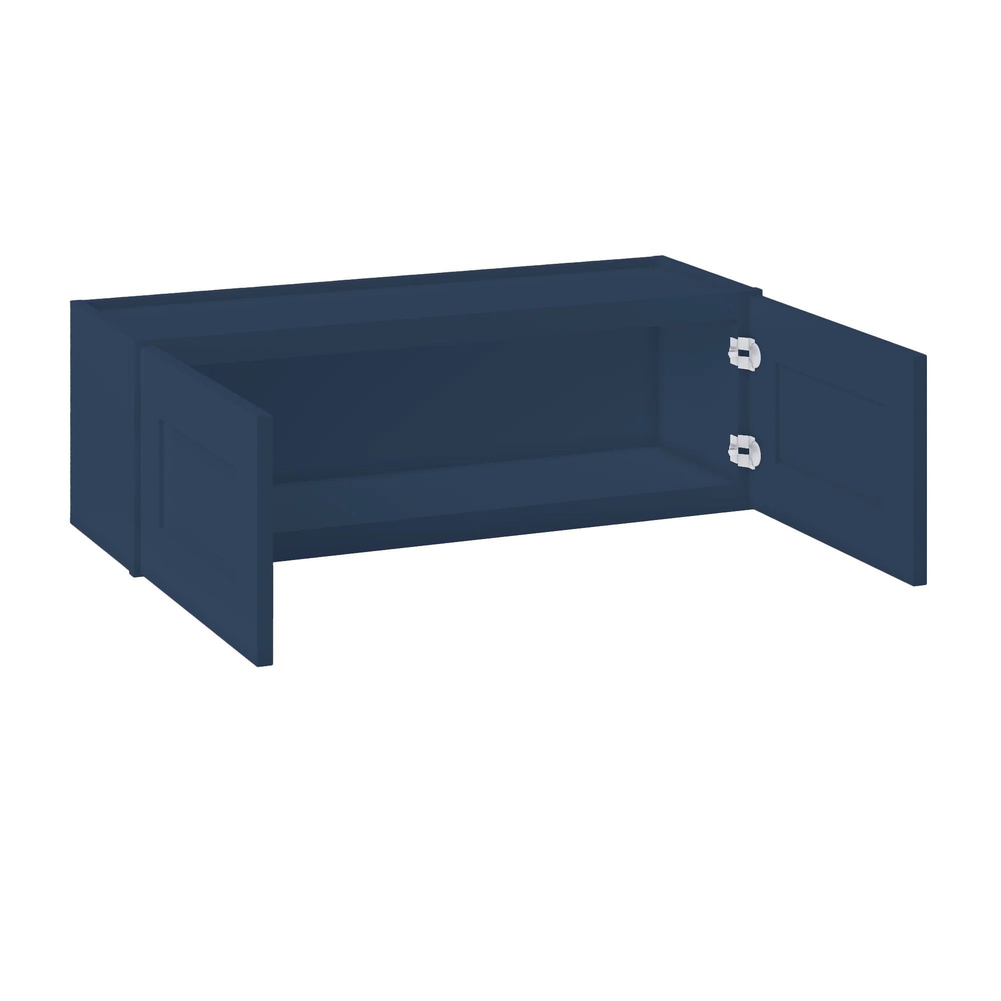 Wall Kitchen Cabinet W3612 Danbury Blue LessCare 36 in. width 12 in. height 12 in. depth - Image 4
