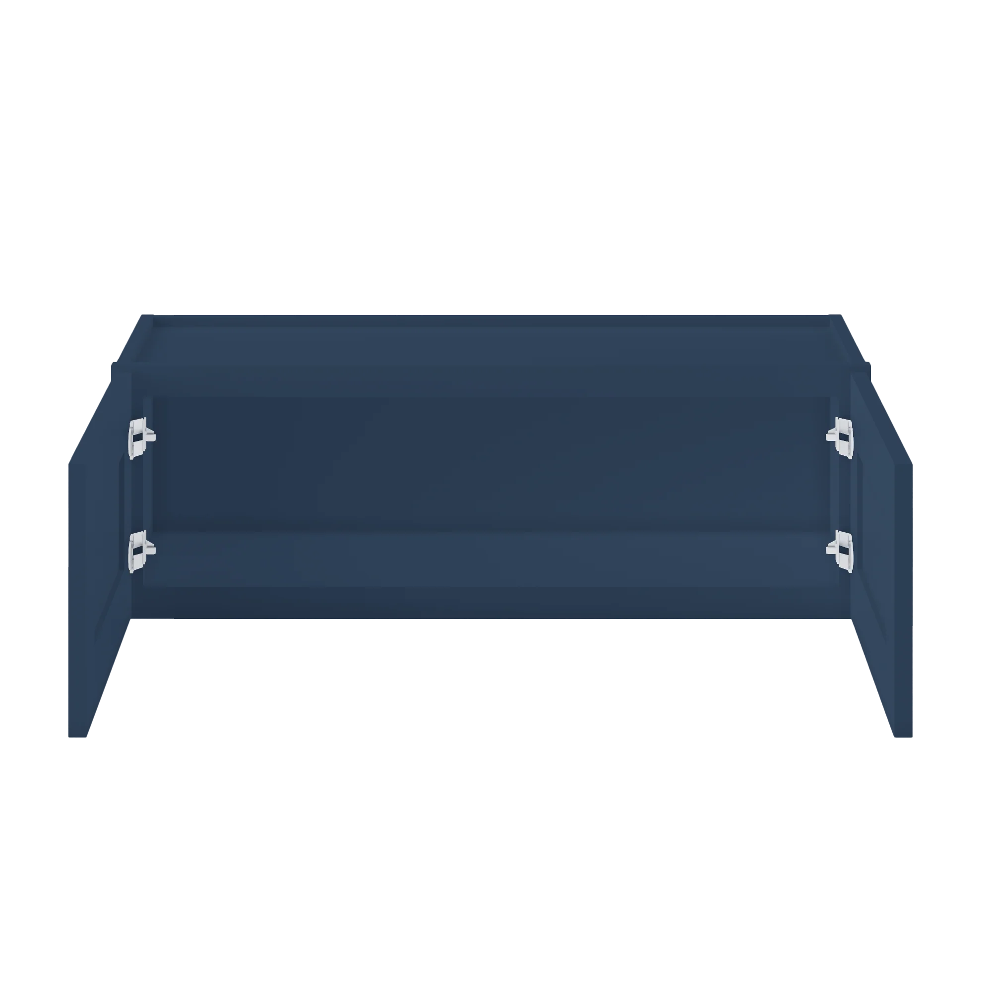 Wall Kitchen Cabinet W3612 Danbury Blue LessCare 36 in. width 12 in. height 12 in. depth - Image 5