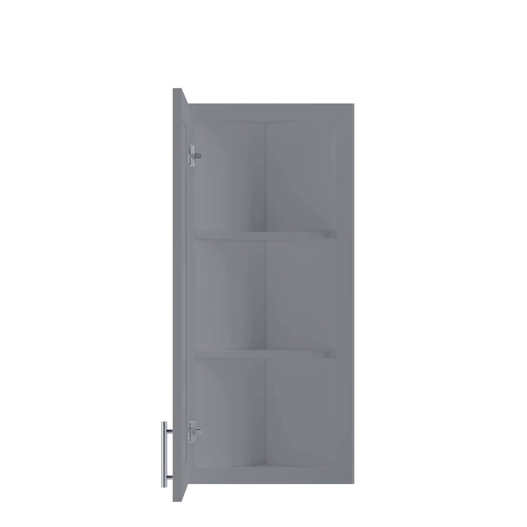 Wall End Kitchen Cabinet WEC1236 Colonial Gray LessCare 12 in. width 36 in. height 12 in. depth - Image 5