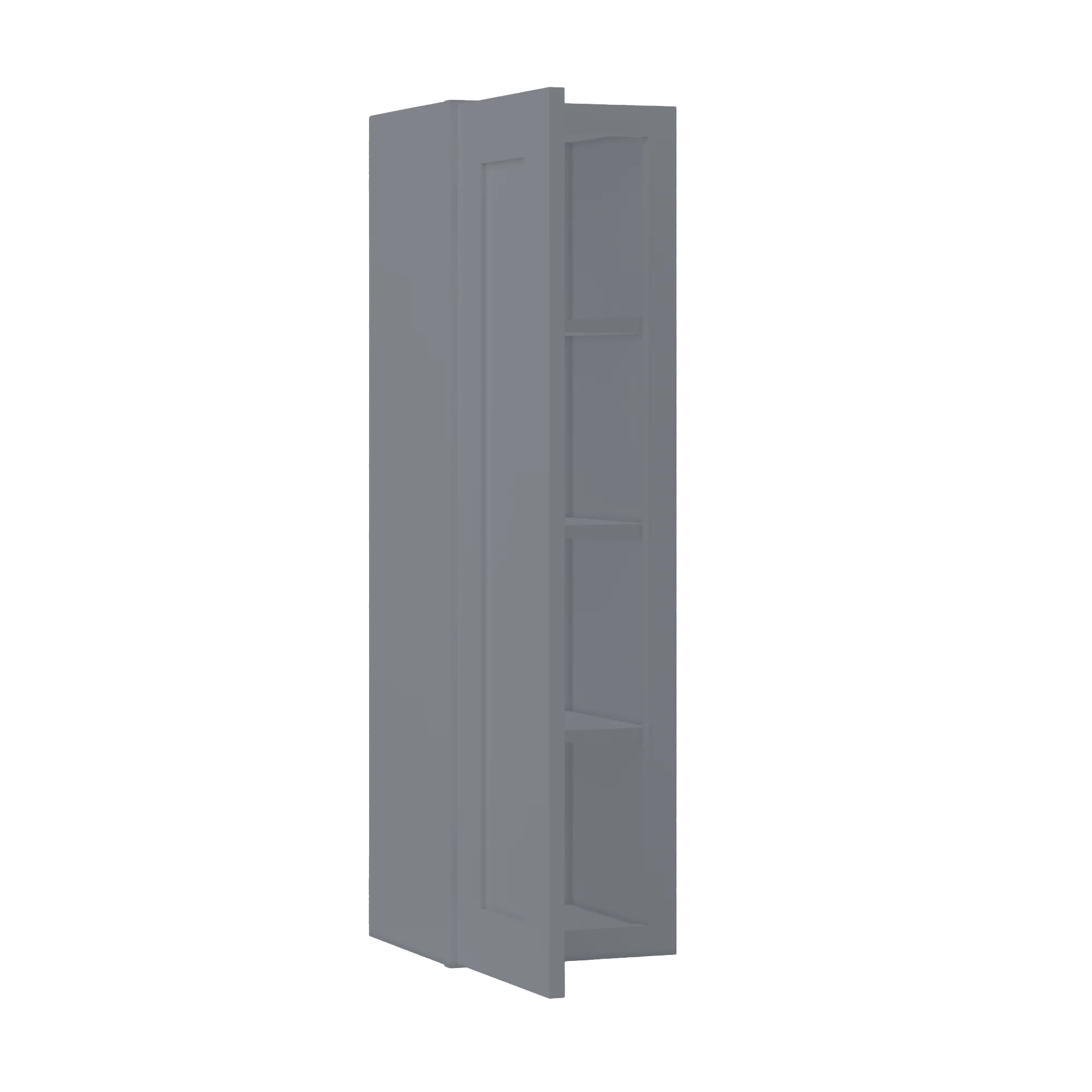 Wall Kitchen Cabinet W1242 Colonial Gray LessCare 12 in. width 42 in. height 12 in. depth - Image 4