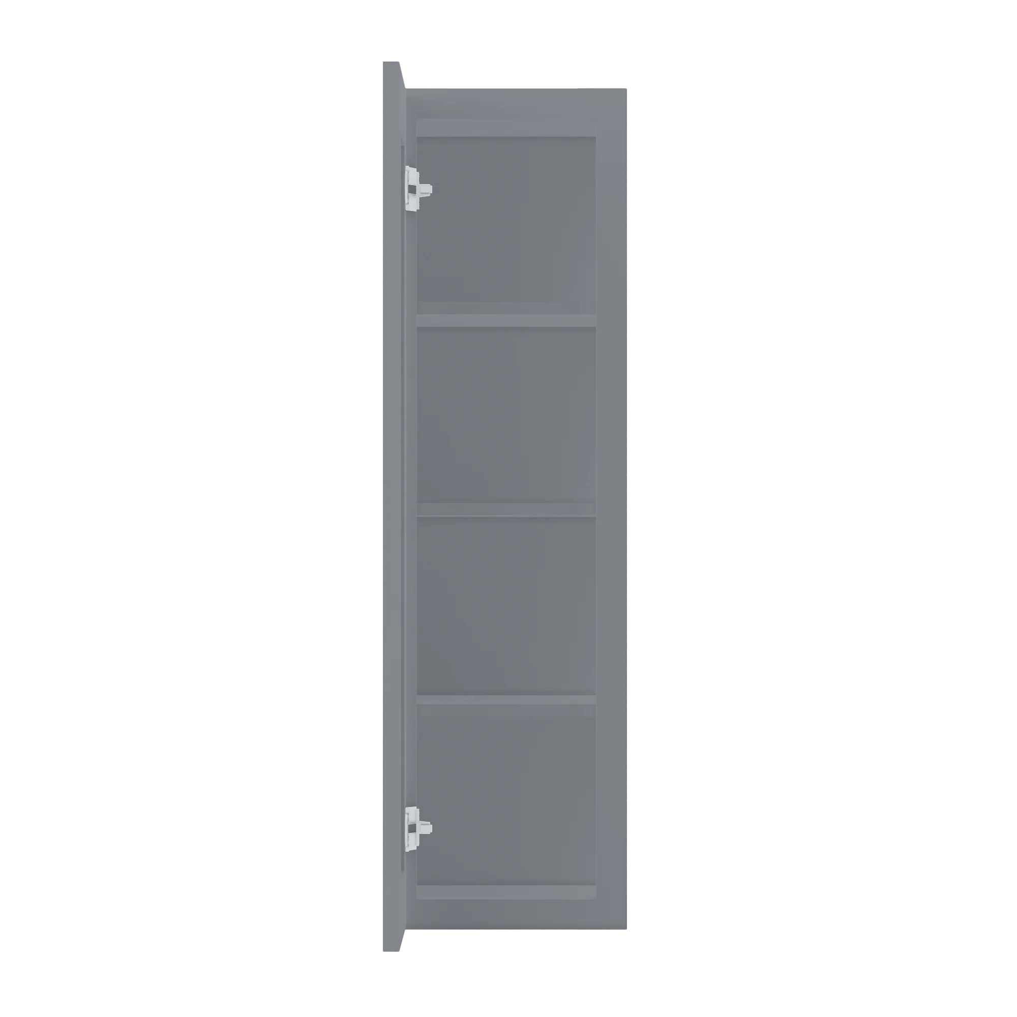 Wall Kitchen Cabinet W1242 Colonial Gray LessCare 12 in. width 42 in. height 12 in. depth - Image 5
