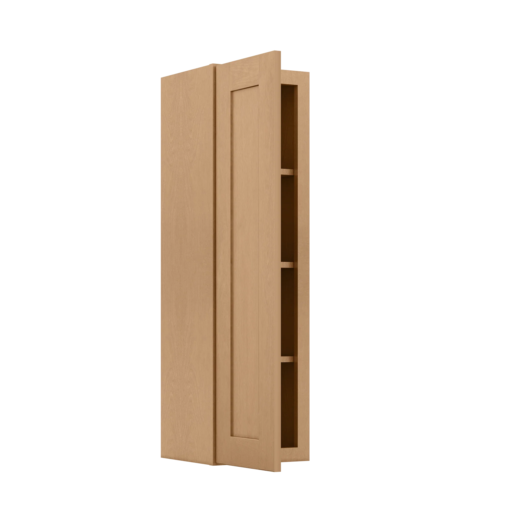 Wall Kitchen Cabinet W1242 Shaker Toffee LessCare 12 in. width 42 in. height 12 in. depth - Image 4