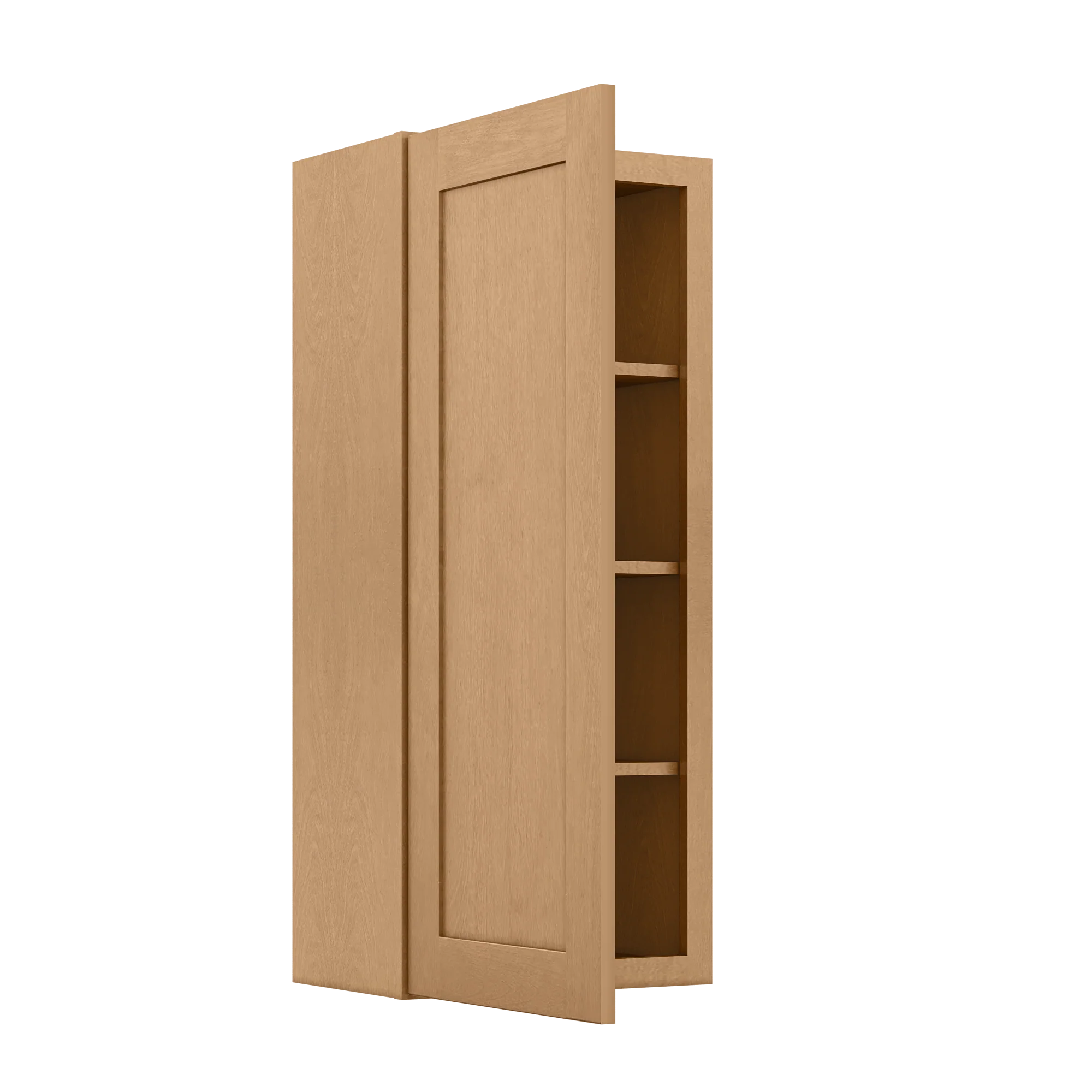 Wall Kitchen Cabinet W1842 Shaker Toffee LessCare 18 in. width 42 in. height 12 in. depth - Image 4