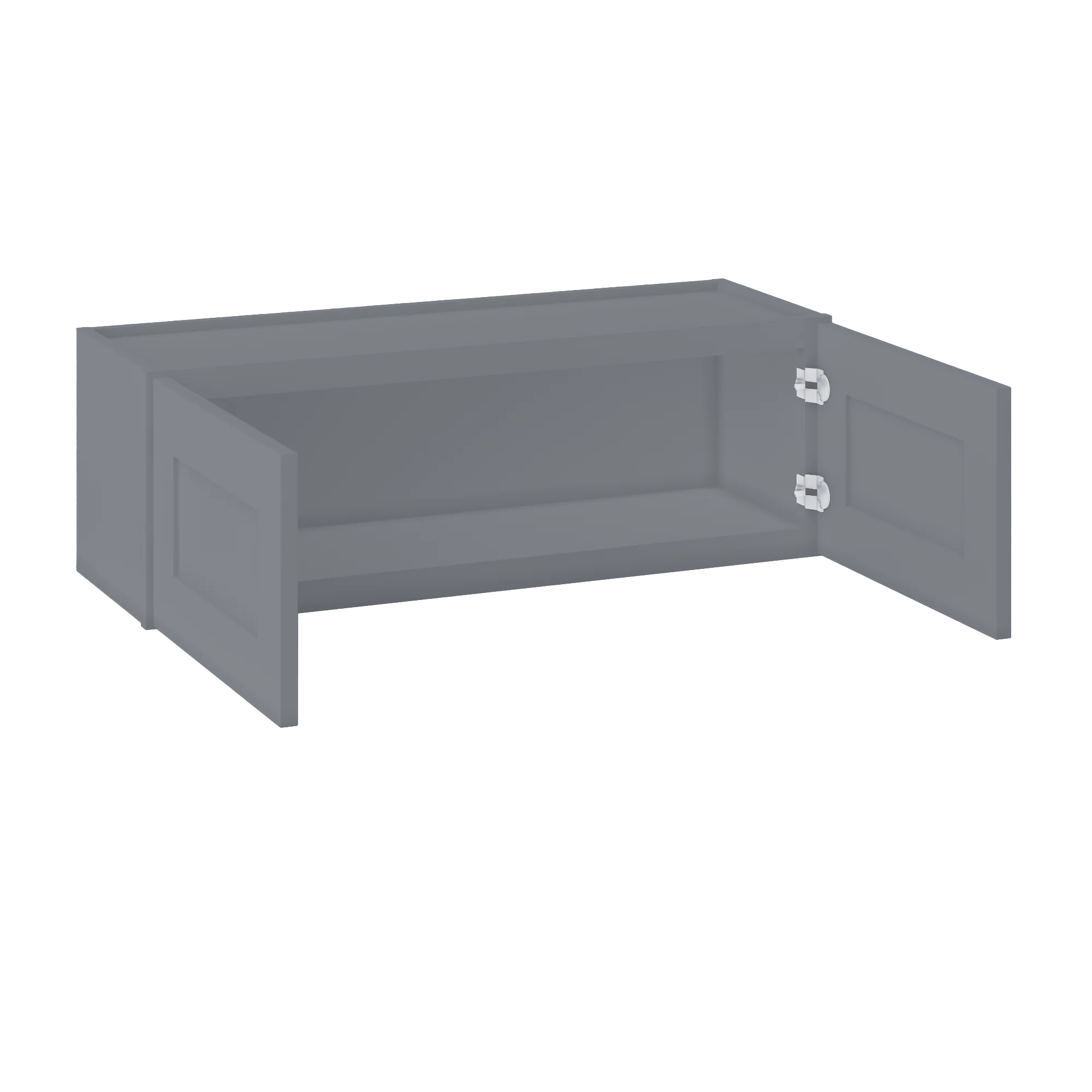 Wall Kitchen Cabinet W3612 Colonial Gray LessCare 36 in. width 12 in. height 12 in. depth - Image 4