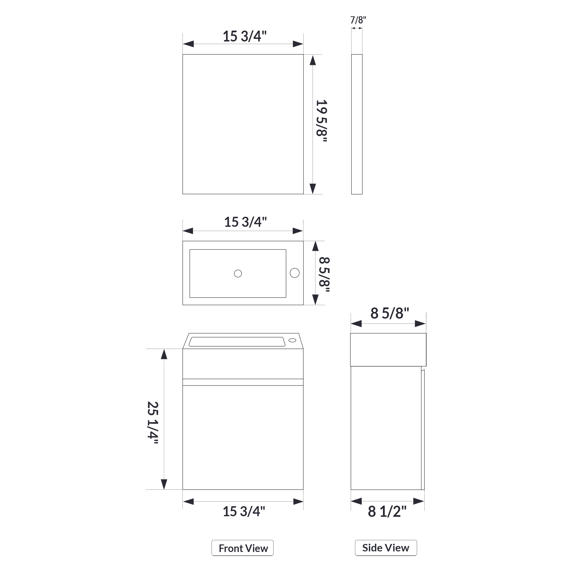 16" Wall Mount Single Bathroom Vanity in Oak with White Integrated Sink and Mirror - Image 6