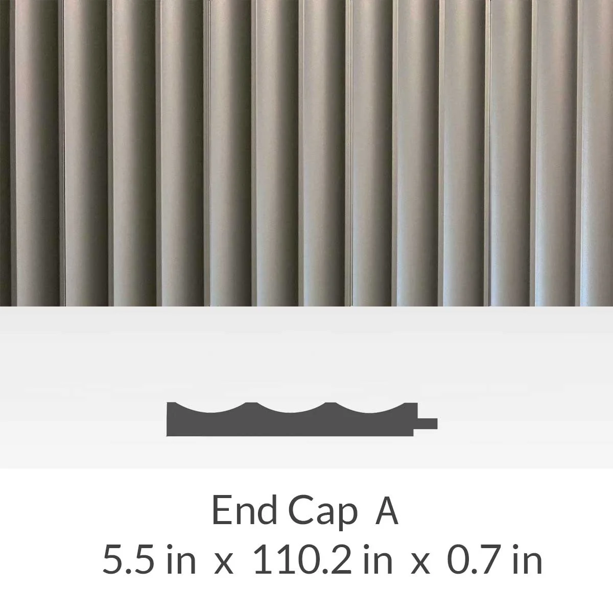 Wall Panel Storm Grey End Cap
