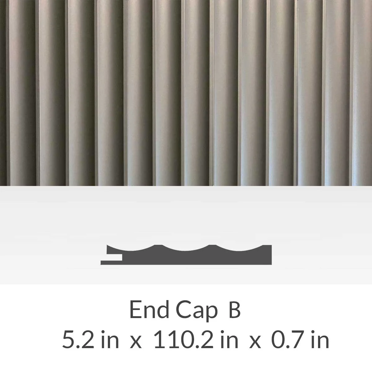 Wall Panel Storm Grey End Cap - Image 2